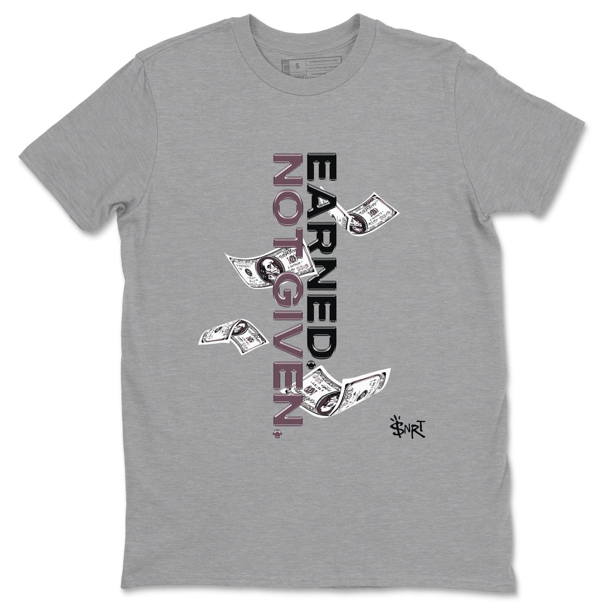 3s A Ma Maniere x Black shirts to match jordans Earned Not Given sneaker match tees Air Jordan 3 A Ma Maniere x Black Drip Gear Zone unisex cotton Heather Grey 2 crew neck shirts