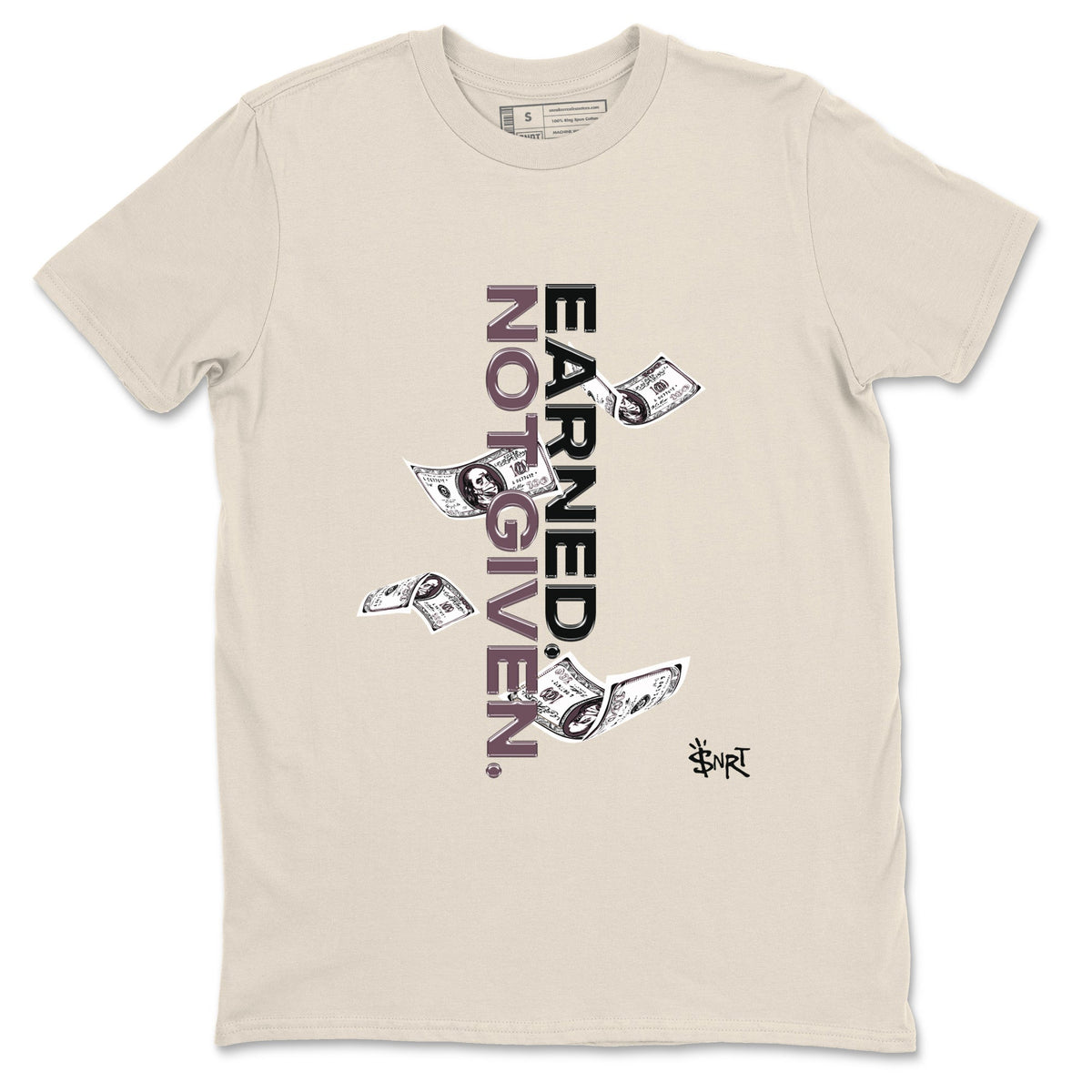 3s A Ma Maniere x Black shirts to match jordans Earned Not Given sneaker match tees Air Jordan 3 A Ma Maniere x Black Drip Gear Zone unisex cotton Natural 2 crew neck shirts