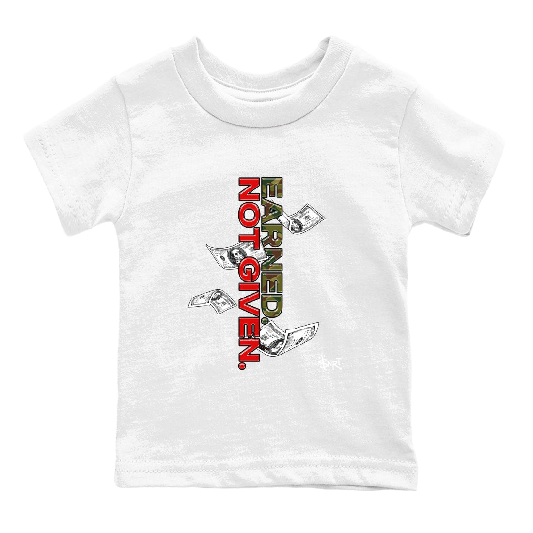 Air Max 90 Duck Camo shirts to match jordans Earned Not Given sneaker match tees Air Max 90 Reverse Duck Camo match shoes to clothes Drip Gear Zone Youth Baby White 2 tee