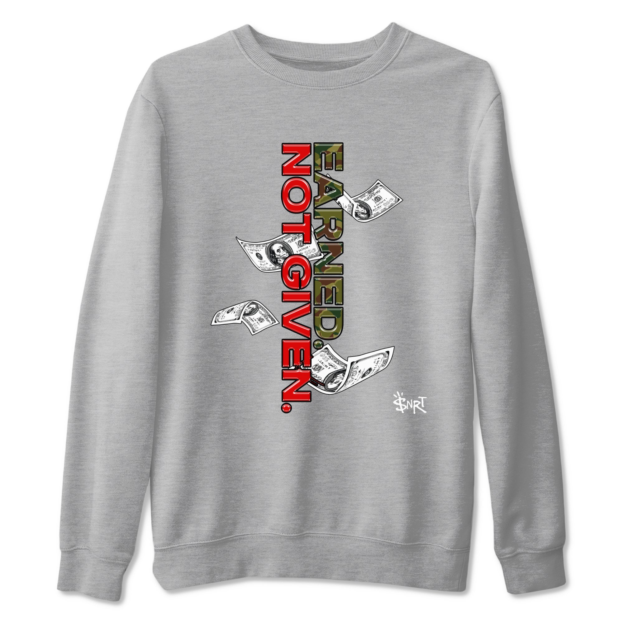 Air Max 90 Duck Camo shirts to match jordans Earned Not Given sneaker match tees Air Max 90 Reverse Duck Camo match shoes to clothes Drip Gear Zone unisex cotton Heather Grey 2 shirts