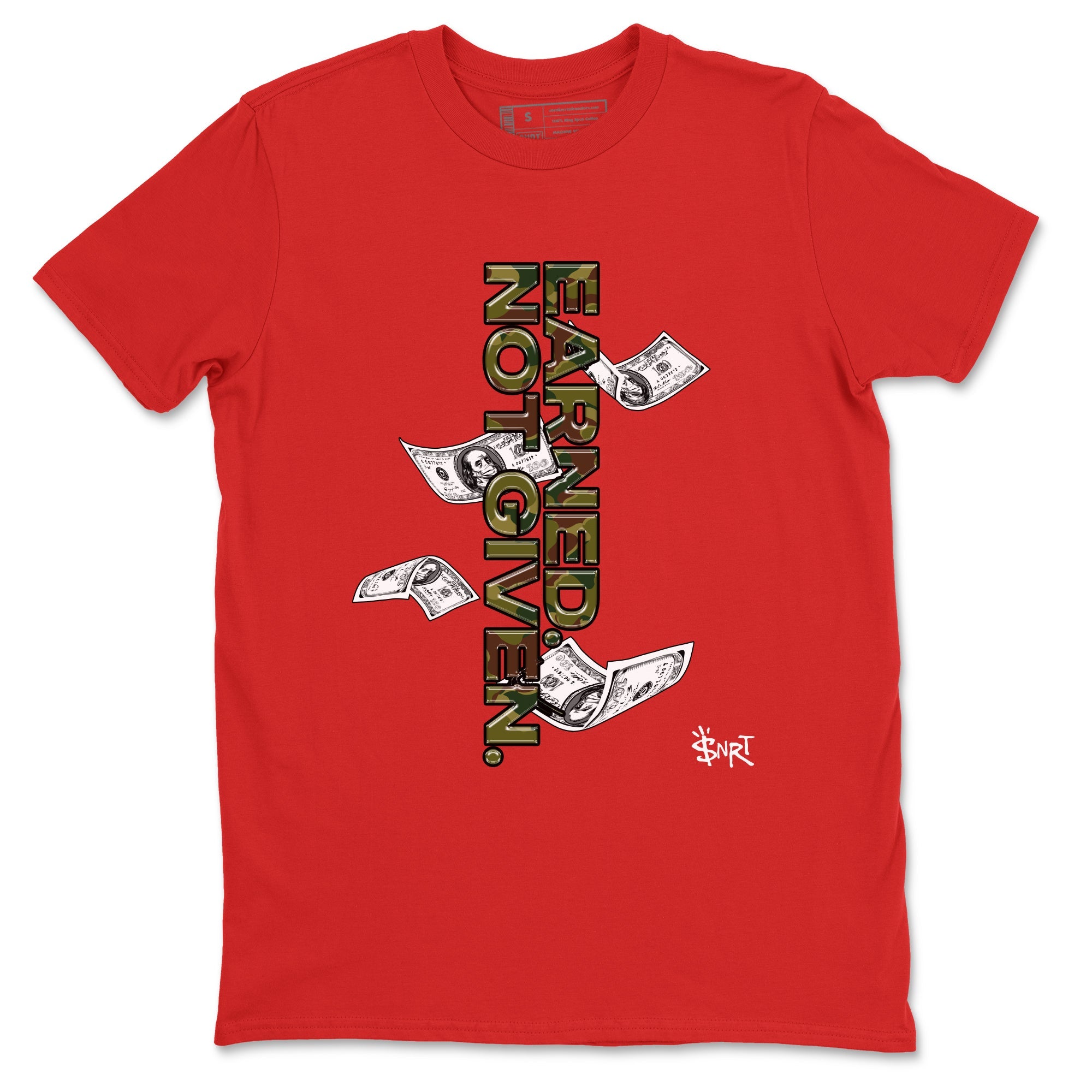 Air Max 90 Duck Camo shirts to match jordans Earned Not Given sneaker match tees Air Max 90 Reverse Duck Camo match shoes to clothes Drip Gear Zone unisex cotton Red 2 shirts