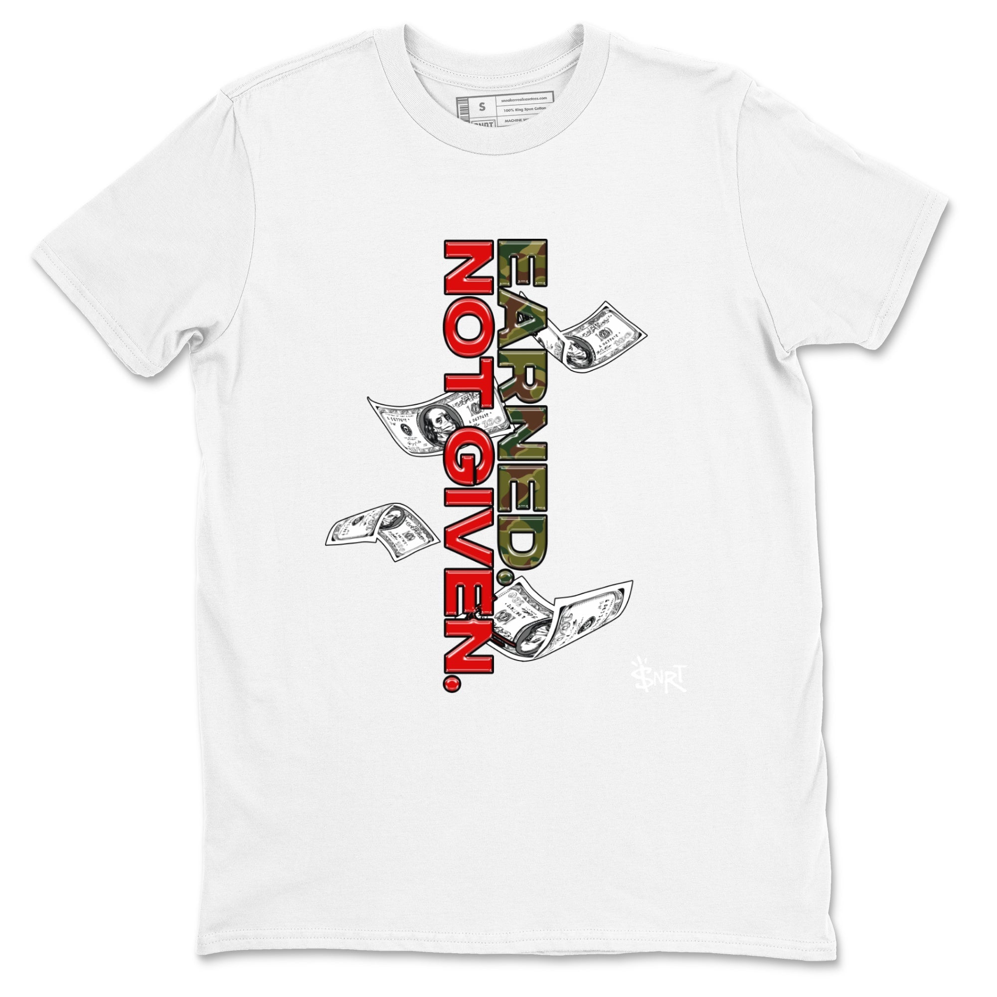 Air Max 90 Duck Camo shirts to match jordans Earned Not Given sneaker match tees Air Max 90 Reverse Duck Camo match shoes to clothes Drip Gear Zone unisex cotton White 2 shirts