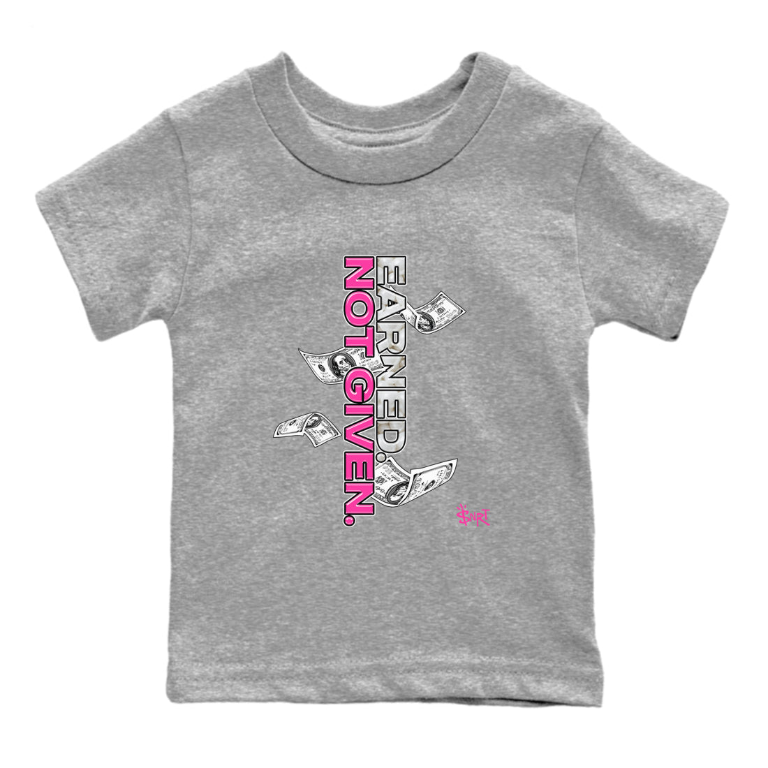 Nike KD 4 Retro Aunt Pearl shirts to match jordans Earned Not Given sneaker match tees Nike KD 4 Aunt Pearl match shoes to clothes Drip Gear Zone Youth Baby Heather Grey 2 tee