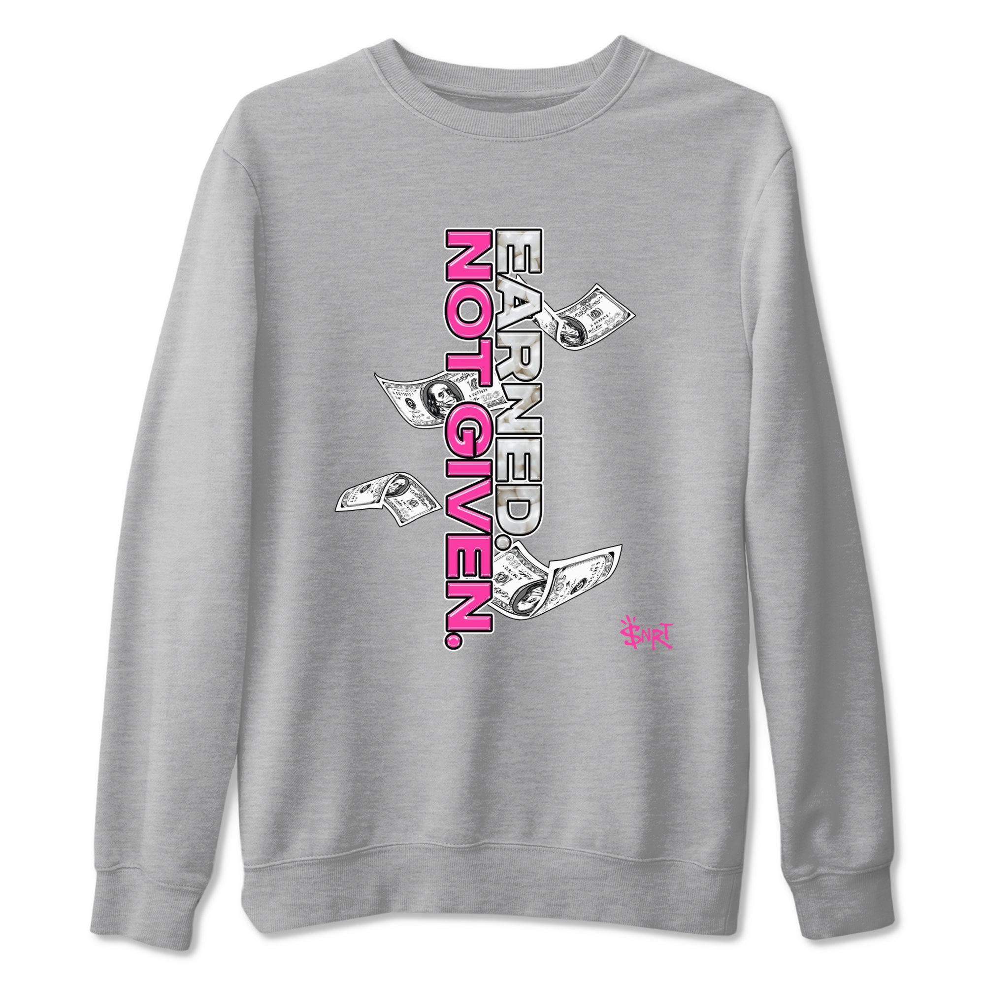 Nike KD 4 Retro Aunt Pearl shirts to match jordans Earned Not Given sneaker match tees Nike KD 4 Aunt Pearl match shoes to clothes Drip Gear Zone unisex cotton Heather Grey 2 shirts