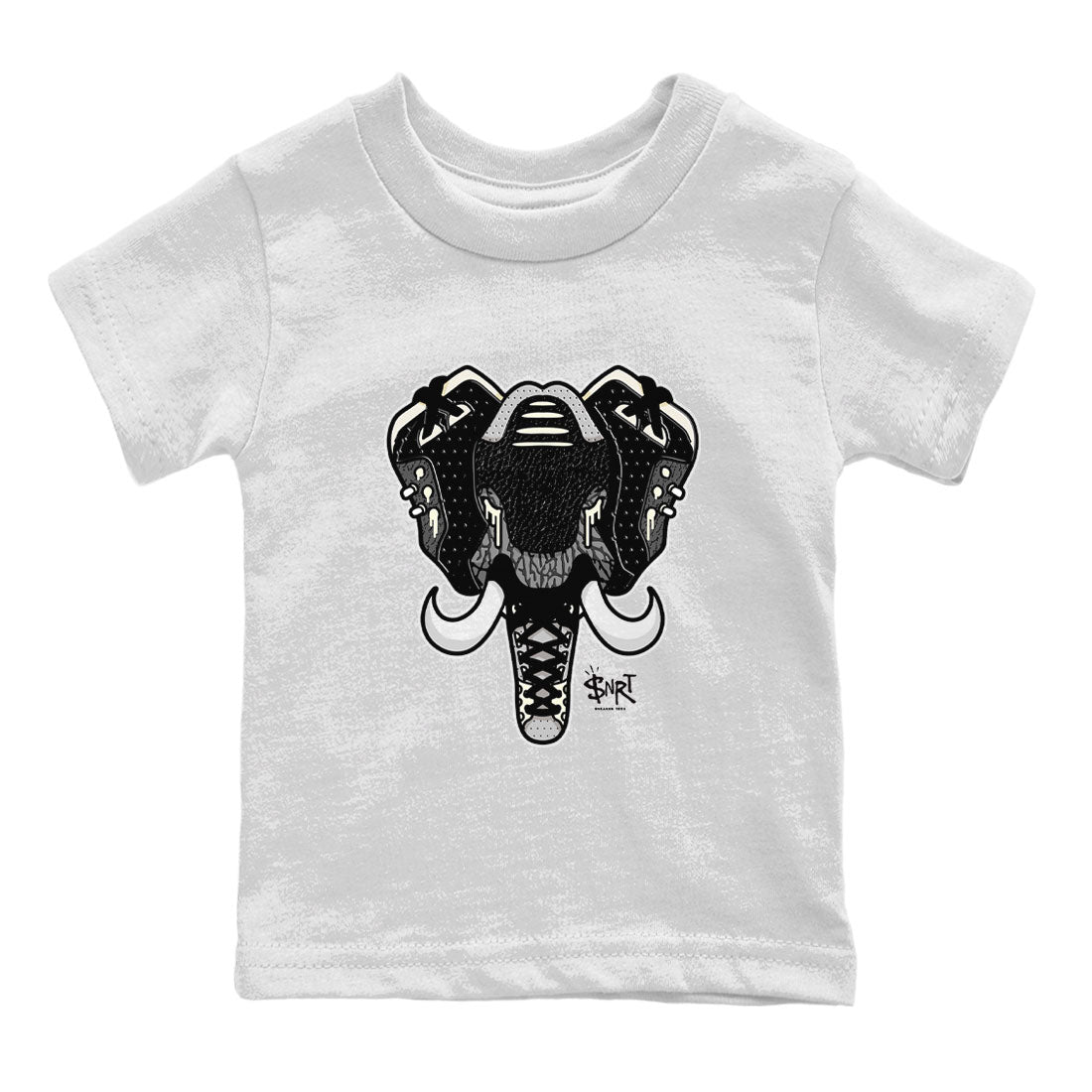 Air Jordan 3 Off Noir shirt to match jordans Elephant Symbol sneaker tees Air Jordan 3 Retro Off Noir Drip Gear Zone Baby Toddler White 2 T-Shirt