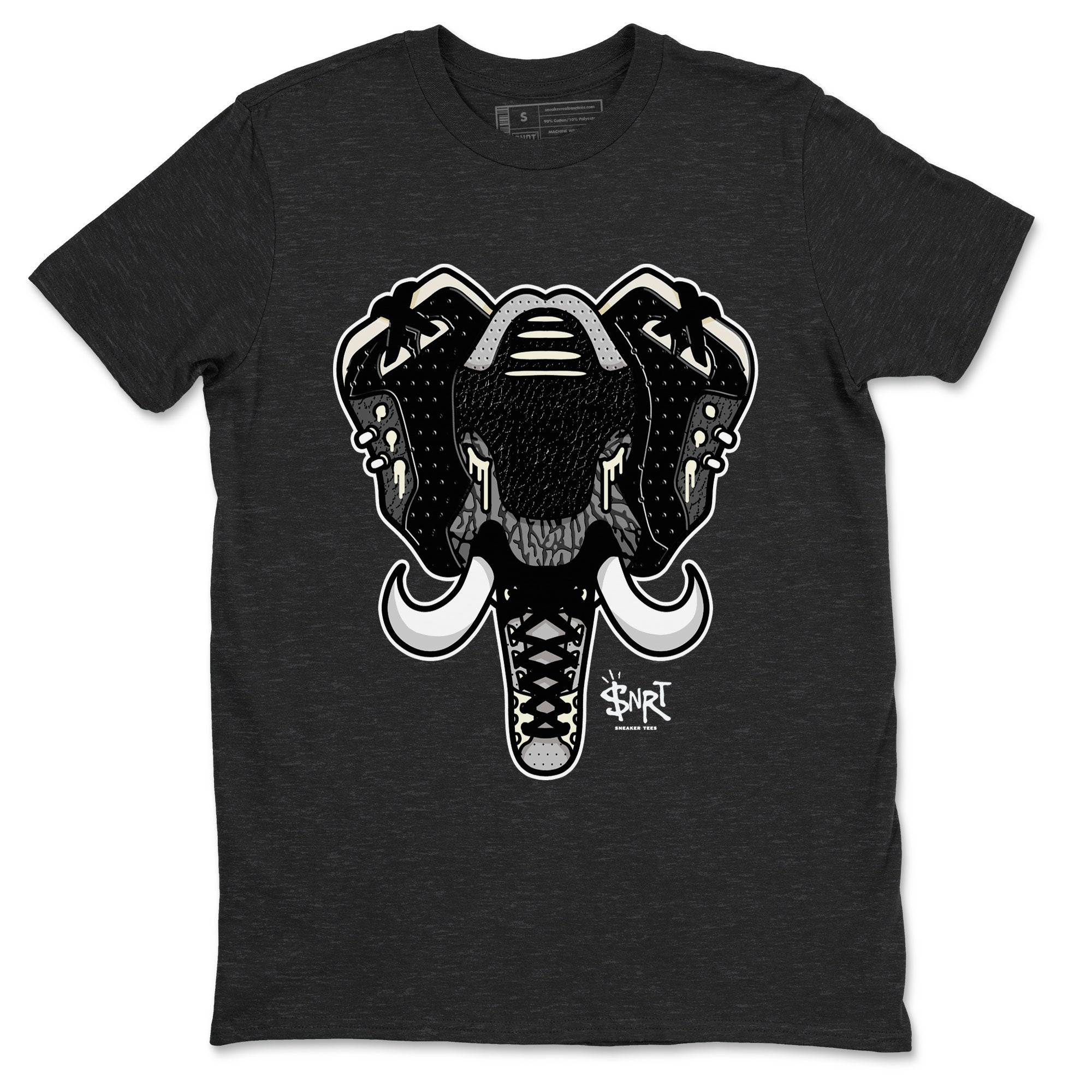 Air Jordan 3 Off Noir shirt to match jordans Elephant Symbol sneaker tees Air Jordan 3 Retro Off Noir Drip Gear Zone Unisex Charcoal Heather 2 T-Shirt