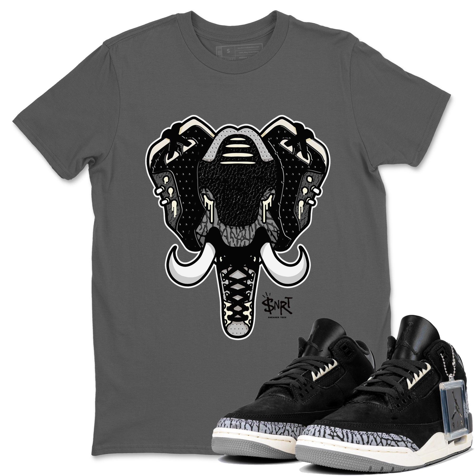 Air Jordan 3 Off Noir shirt to match jordans Elephant Symbol sneaker tees Air Jordan 3 Retro Off Noir Drip Gear Zone Unisex Cool Grey 1 T-Shirt