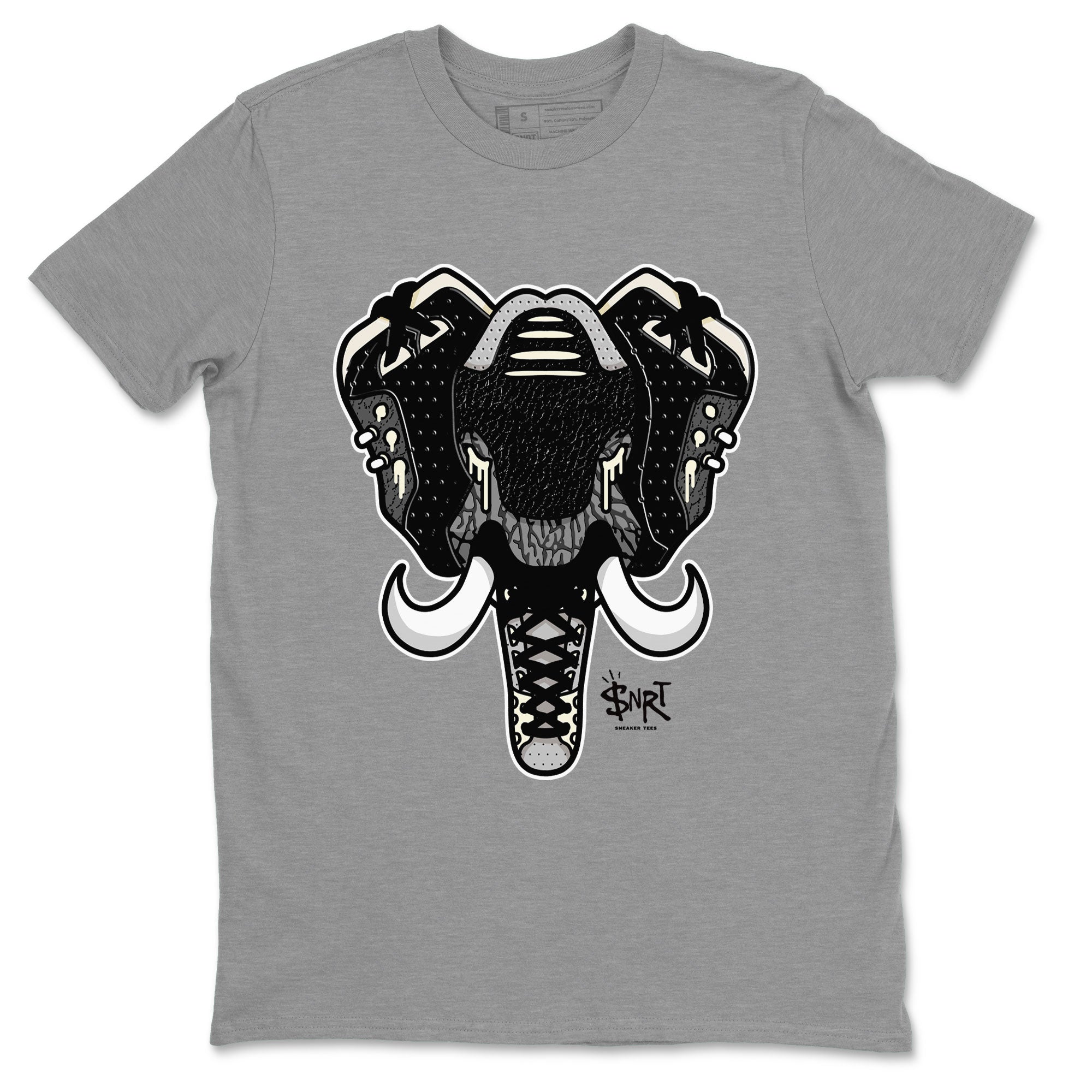 Air Jordan 3 Off Noir shirt to match jordans Elephant Symbol sneaker tees Air Jordan 3 Retro Off Noir Drip Gear Zone Unisex Heather Grey 2 T-Shirt
