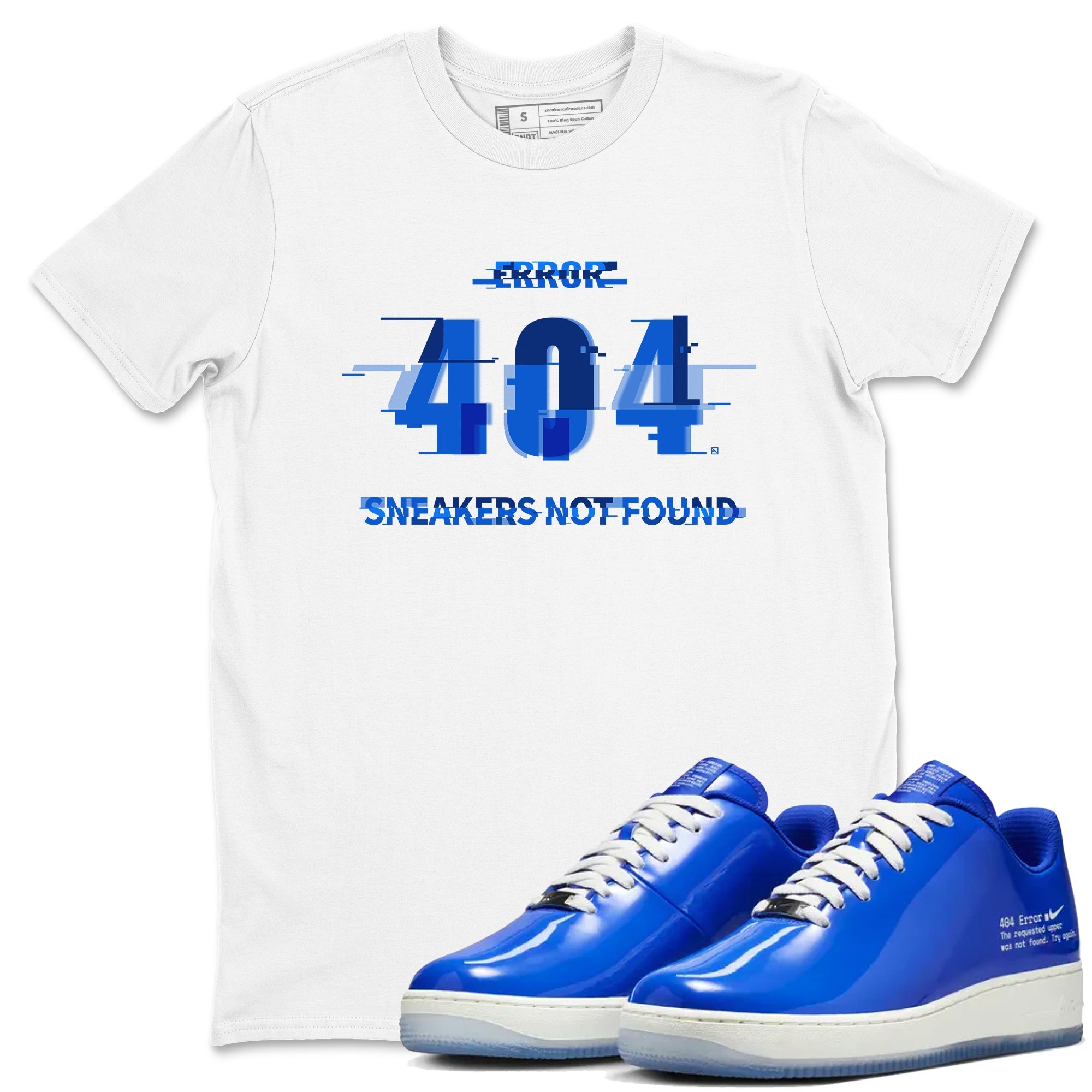 Air Force 1 404 Error shirt to match jordans Error sneaker tees AF1 404 Error Drip Gear Zone unisex cotton White 1 crew neck shirt
