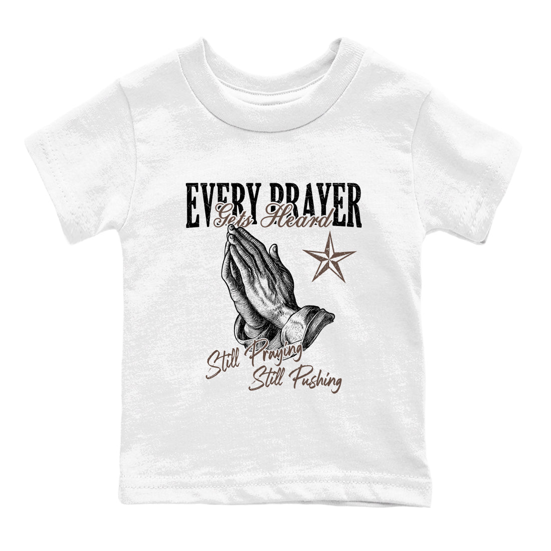 Sneaker match tees  Sneaker Tees To Match Air Jordan 4 Cave Stone Shoes  Every Prayer Gets Heard Kids T-Shirt White 2