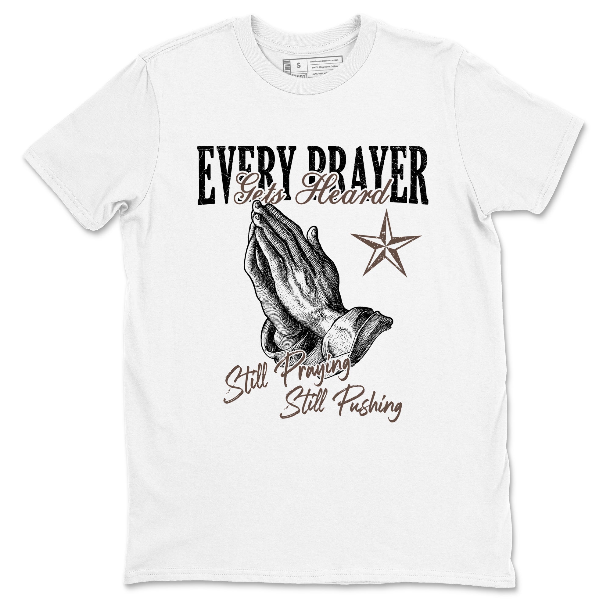 Sneaker match tees  Sneaker Tees To Match Air Jordan 4 Cave Stone Shoes  Every Prayer Gets Heard Tee White 2