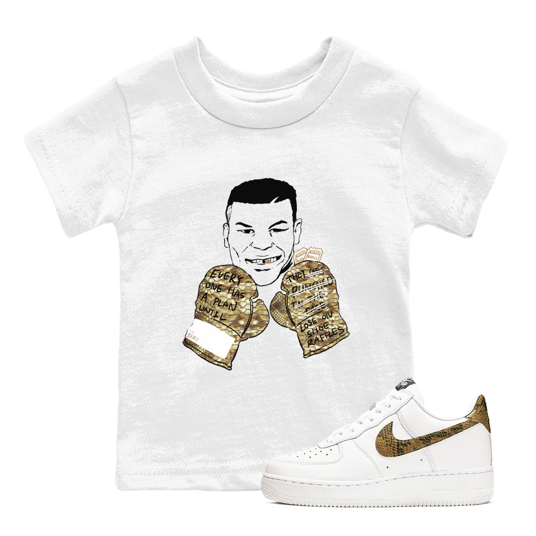 Air Force 1 Ivory Snake shirt to match jordans Everyone Has A Plan sneaker tees Air Force 1 Ivory Snake Drip Gear Zone baby toddler White 1 cotton Shirt