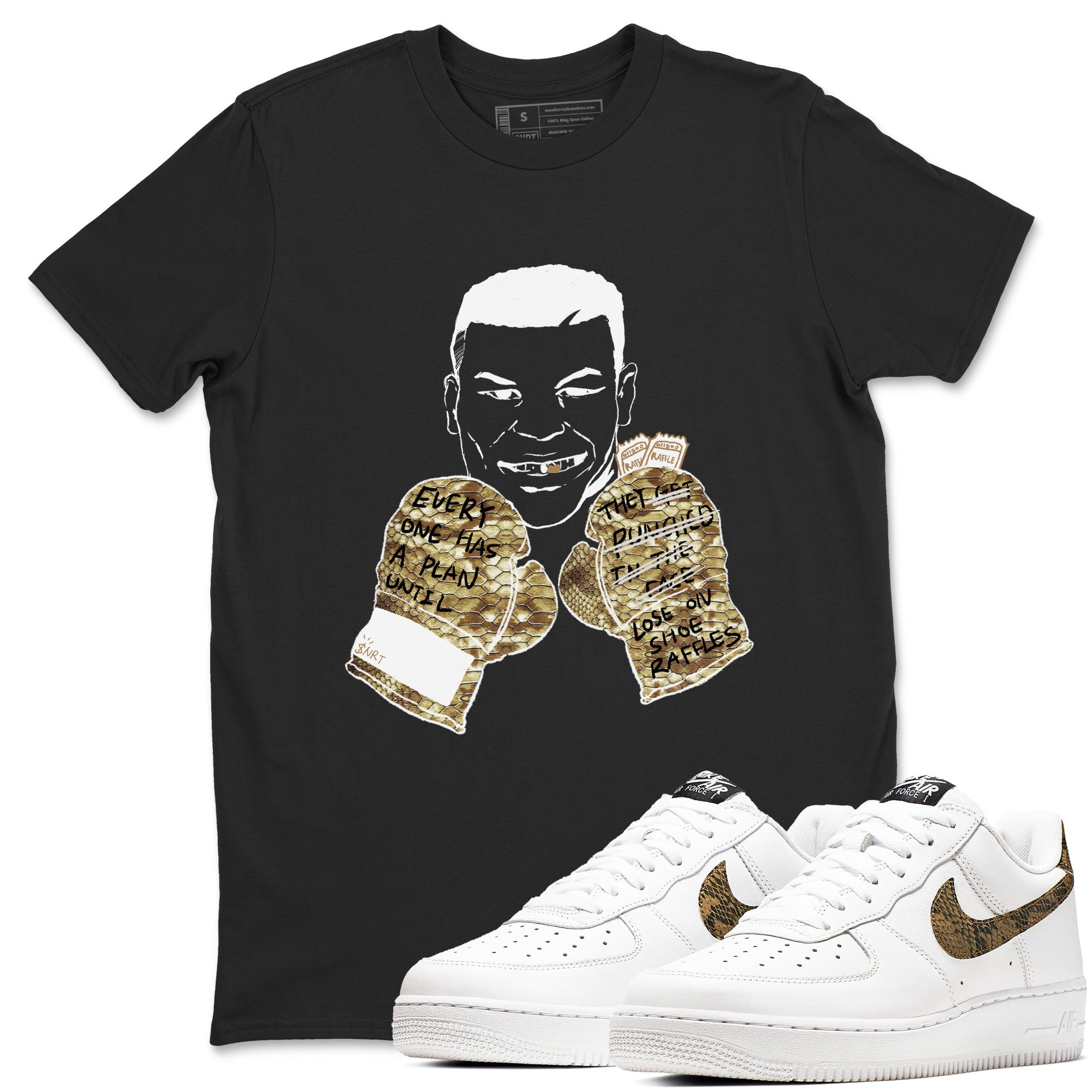 Air Force 1 Ivory Snake shirt to match jordans Everyone Has A Plan sneaker tees Air Force 1 Ivory Snake Drip Gear Zone unisex cotton Black 1 crew neck shirt