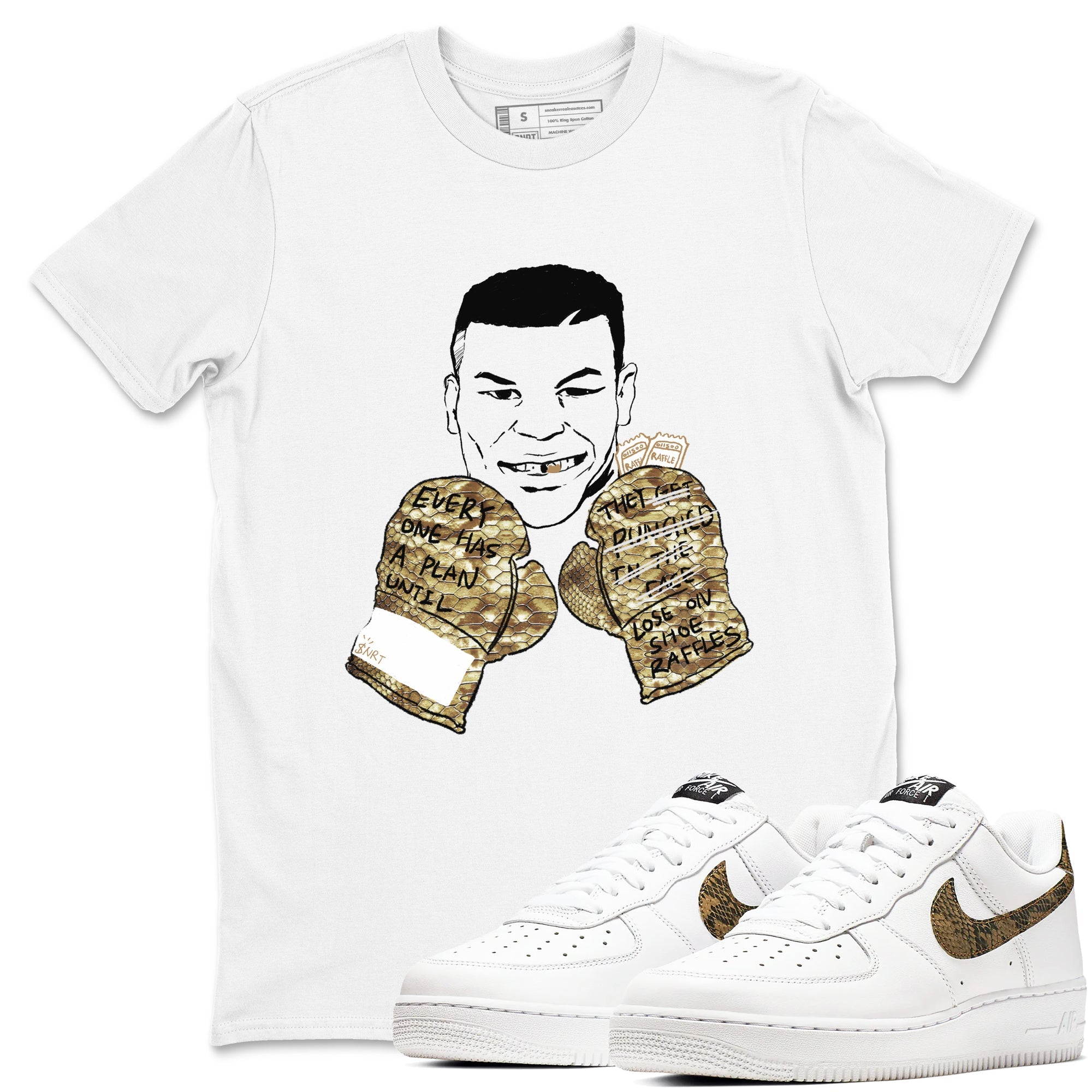 Air Force 1 Ivory Snake shirt to match jordans Everyone Has A Plan sneaker tees Air Force 1 Ivory Snake Drip Gear Zone unisex cotton White 1 crew neck shirt