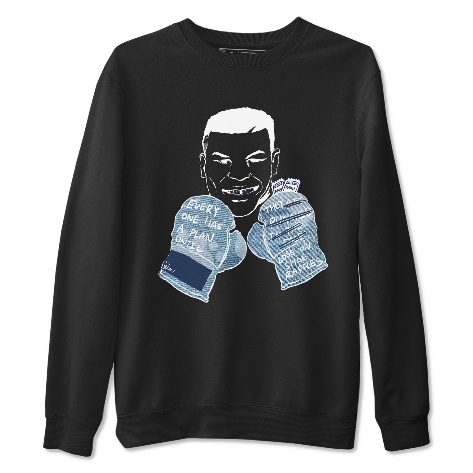 1s Denim shirts to match jordans Everyone Has A Plan sneaker match tees Air Jordan 1 Denim Drip Gear Zone streetwear brand Black 2 unisex cotton tee