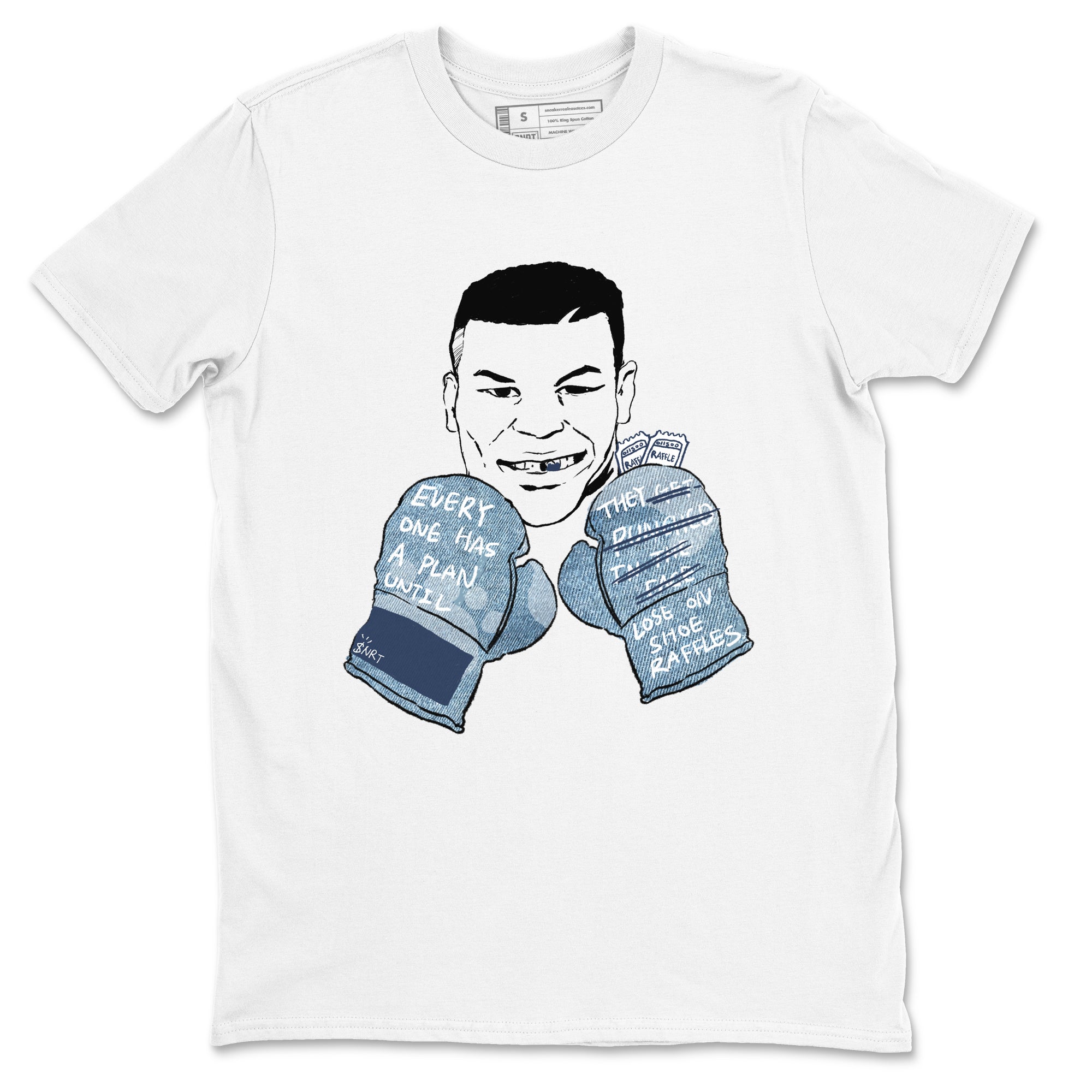 1s Denim shirts to match jordans Everyone Has A Plan sneaker match tees Air Jordan 1 Denim Drip Gear Zone streetwear brand White 2 unisex cotton tee