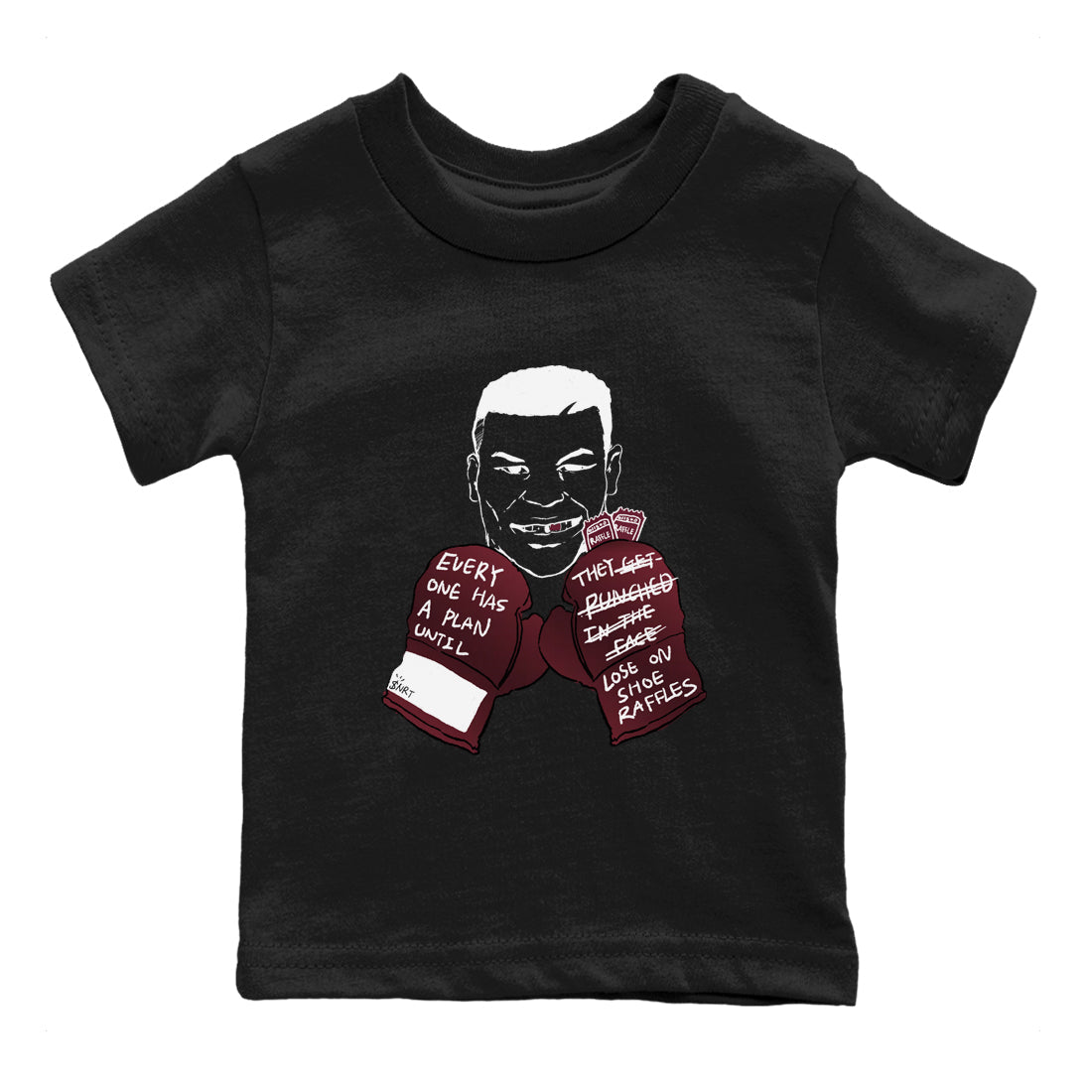 1s Metalic Burgundy shirt to match jordans Everyone Has A Plan sneaker tees Air Jordan 1 Metalic Burgundy Drip Gear Zone baby toddler Black 2 cotton Shirt