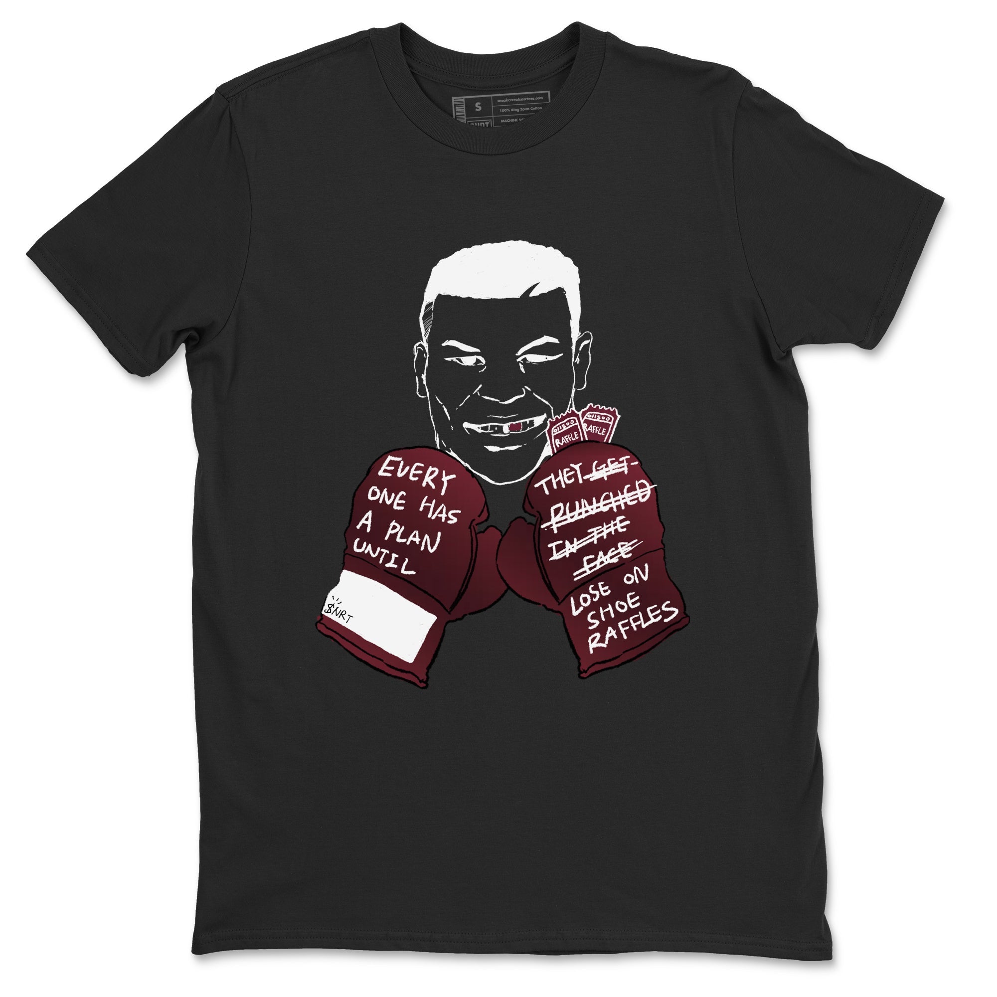 1s Metalic Burgundy shirt to match jordans Everyone Has A Plan sneaker tees Air Jordan 1 Metalic Burgundy Drip Gear Zone unisex cotton Black 2 crew neck shirt