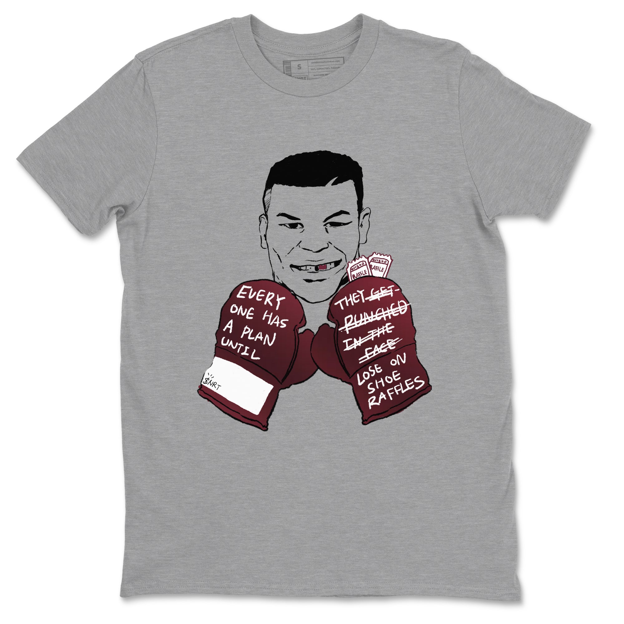 1s Metalic Burgundy shirt to match jordans Everyone Has A Plan sneaker tees Air Jordan 1 Metalic Burgundy Drip Gear Zone unisex cotton Heather Grey 2 crew neck shirt