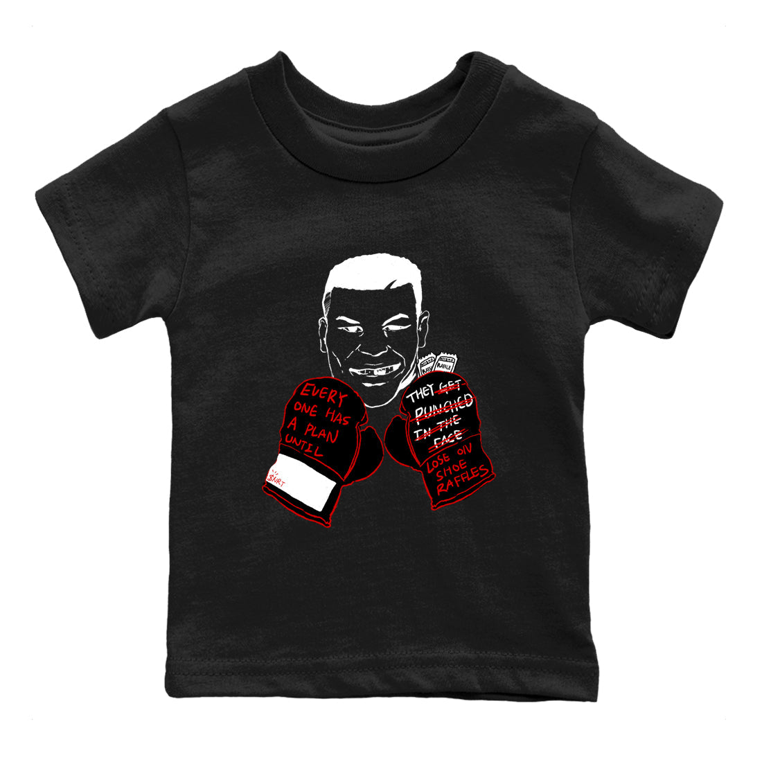 Air Jordan 14 Black Toe t shirts to match sneakers Everyone Has A Plan sneaker match tees 14s Black Toe sneaker match tee Drip Gear Zone Youth Baby Black 2 tee