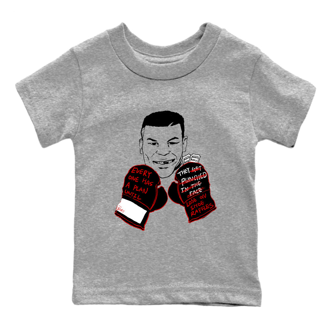 Air Jordan 14 Black Toe t shirts to match sneakers Everyone Has A Plan sneaker match tees 14s Black Toe sneaker match tee Drip Gear Zone Youth Baby Heather Grey 2 tee