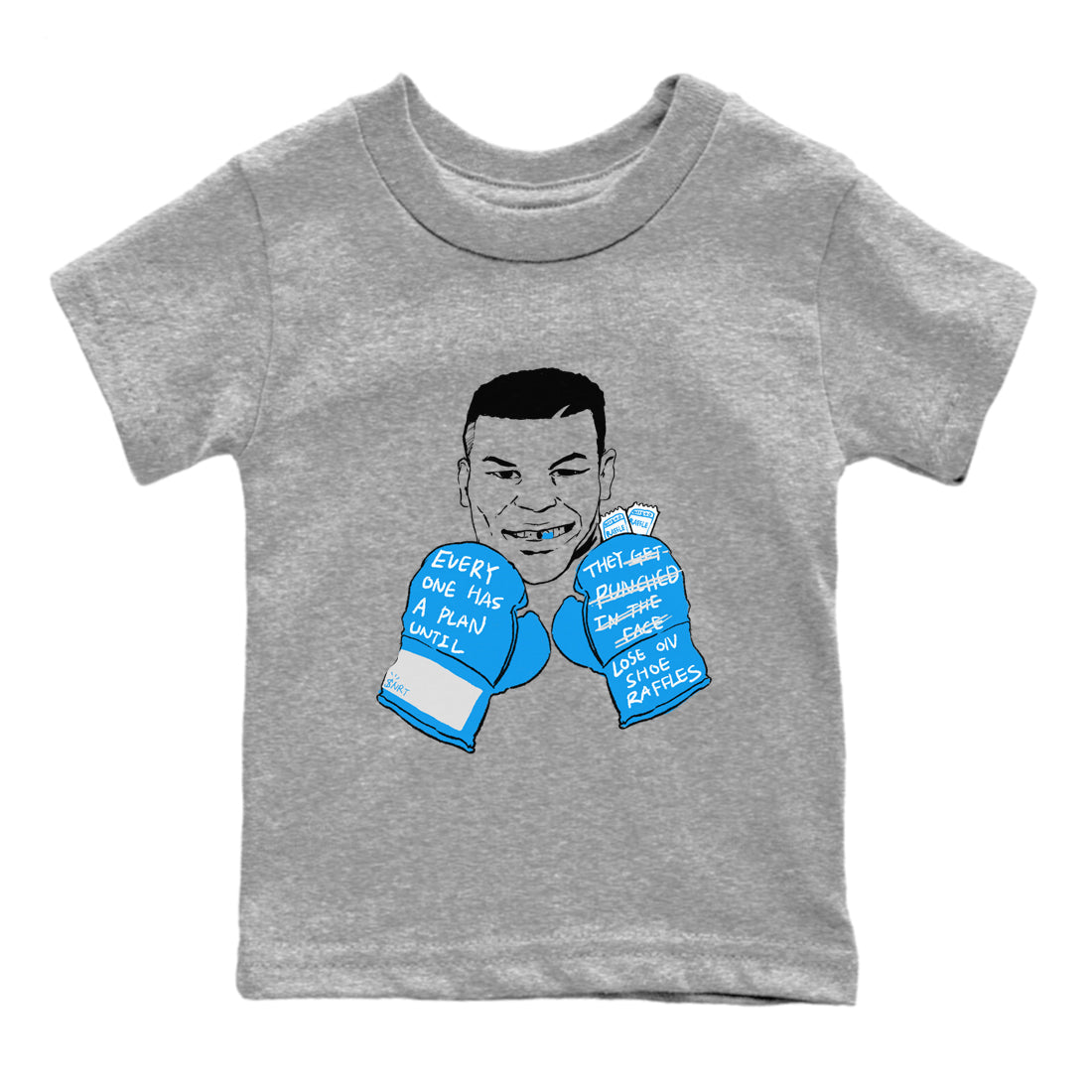 Air Jordan 4 industrial blue shirt to match jordans Everyone Has A Plan sneaker tees AJ4 Industrial Blue Drip Gear Zone baby toddler Heather Grey 2 cotton Shirt
