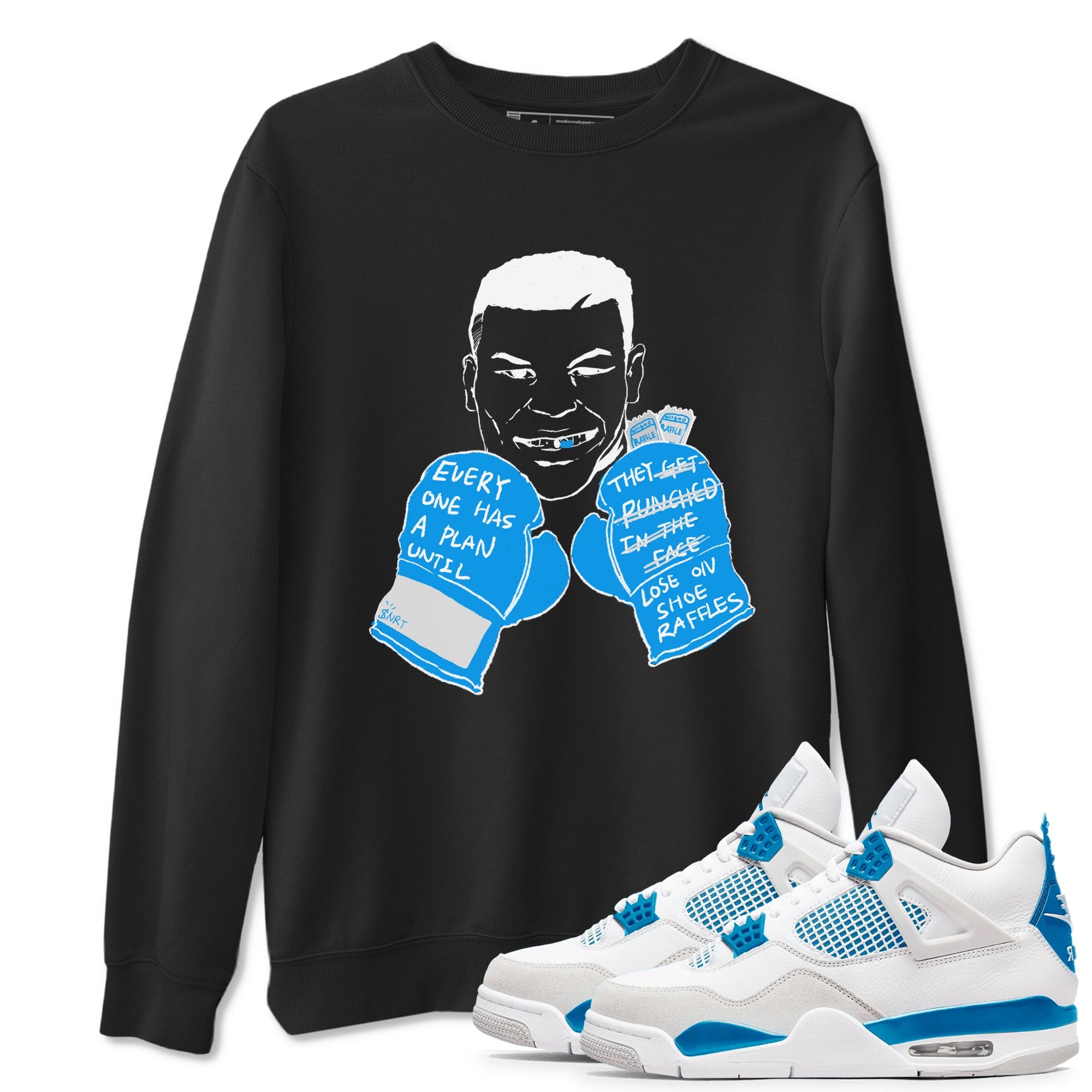 Air Jordan 4 industrial blue shirt to match jordans Everyone Has A Plan sneaker tees AJ4 Industrial Blue Drip Gear Zone unisex cotton Black 1 crew neck shirt