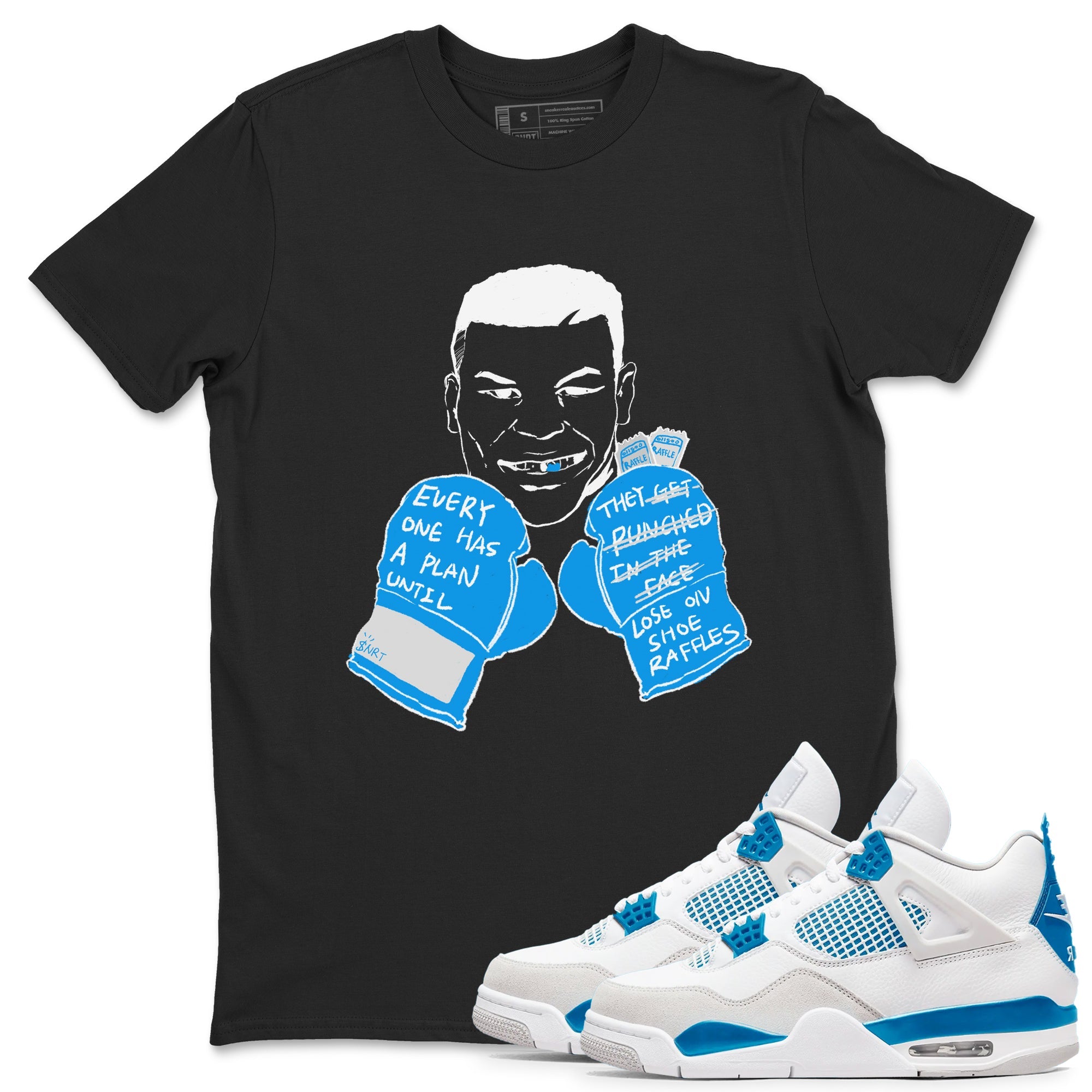 Air Jordan 4 industrial blue shirt to match jordans Everyone Has A Plan sneaker tees AJ4 Industrial Blue Drip Gear Zone unisex cotton Black 1 crew neck shirt