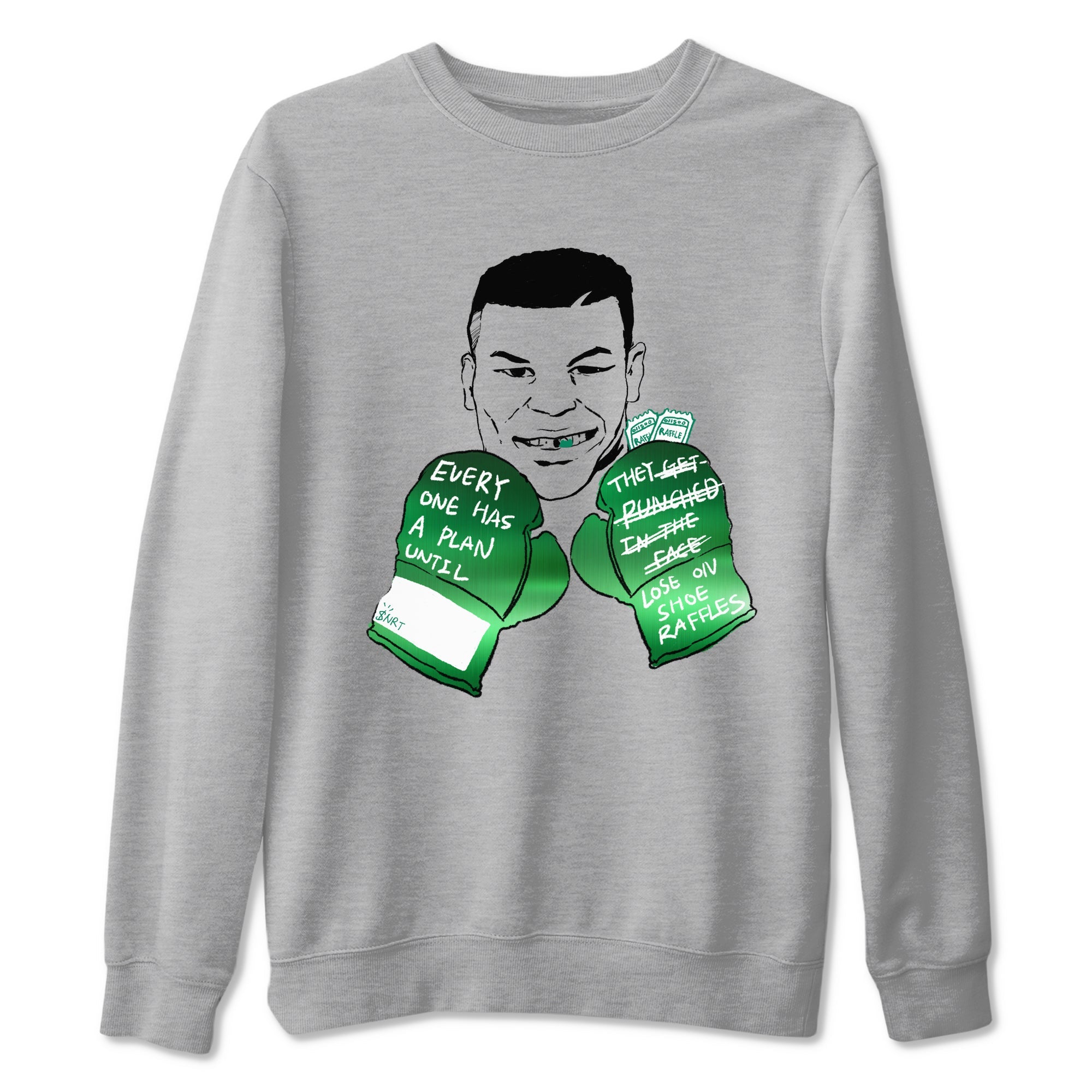 4s Oxidized Green shirts to match jordans Everyone Has A Plan sneaker match tees Air Jordan 4 Oxidized Green Drip Gear Zone streetwear brand Heather Grey 2 unisex cotton tee