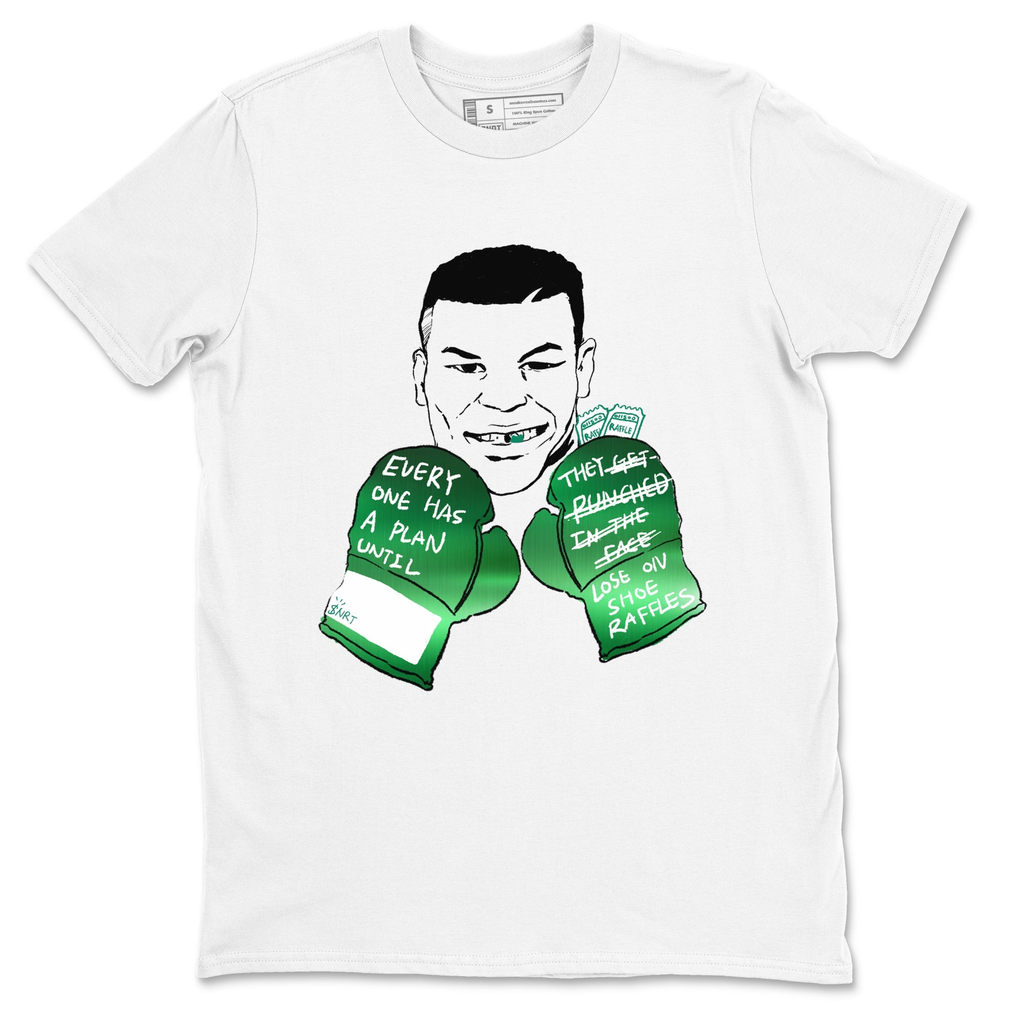4s Oxidized Green shirts to match jordans Everyone Has A Plan sneaker match tees Air Jordan 4 Oxidized Green Drip Gear Zone streetwear brand White 2 unisex cotton tee