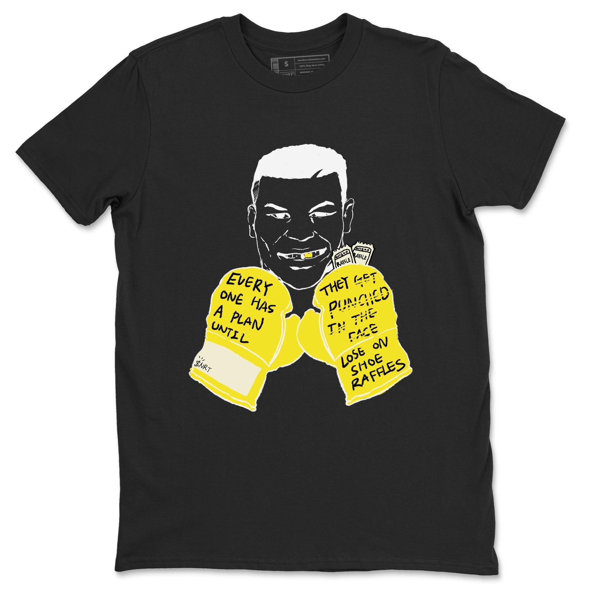 AJ4 Vivid Sulfur shirt to match jordans Everyone Has A Plan sneaker tees Air Jordan 4 Vivid Sulfur Drip Gear Zone unisex cotton Black 2 crew neck shirt