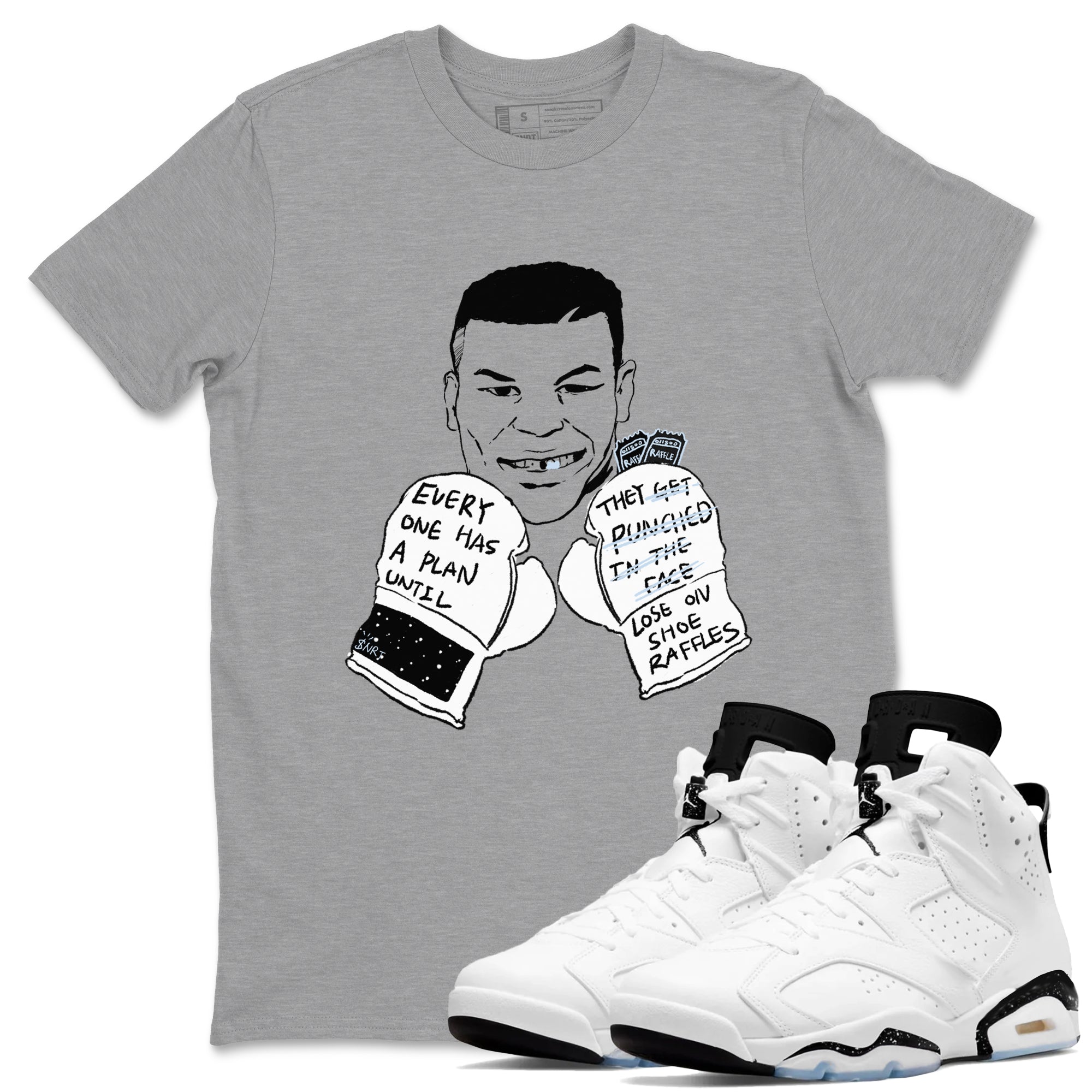 6s Reverse Cookies shirt to match jordans Everyone Has A Plan sneaker tees Air Jordan 6 Reverse cookies Drip Gear Zone unisex cotton Heather Grey 1 crew neck shirt
