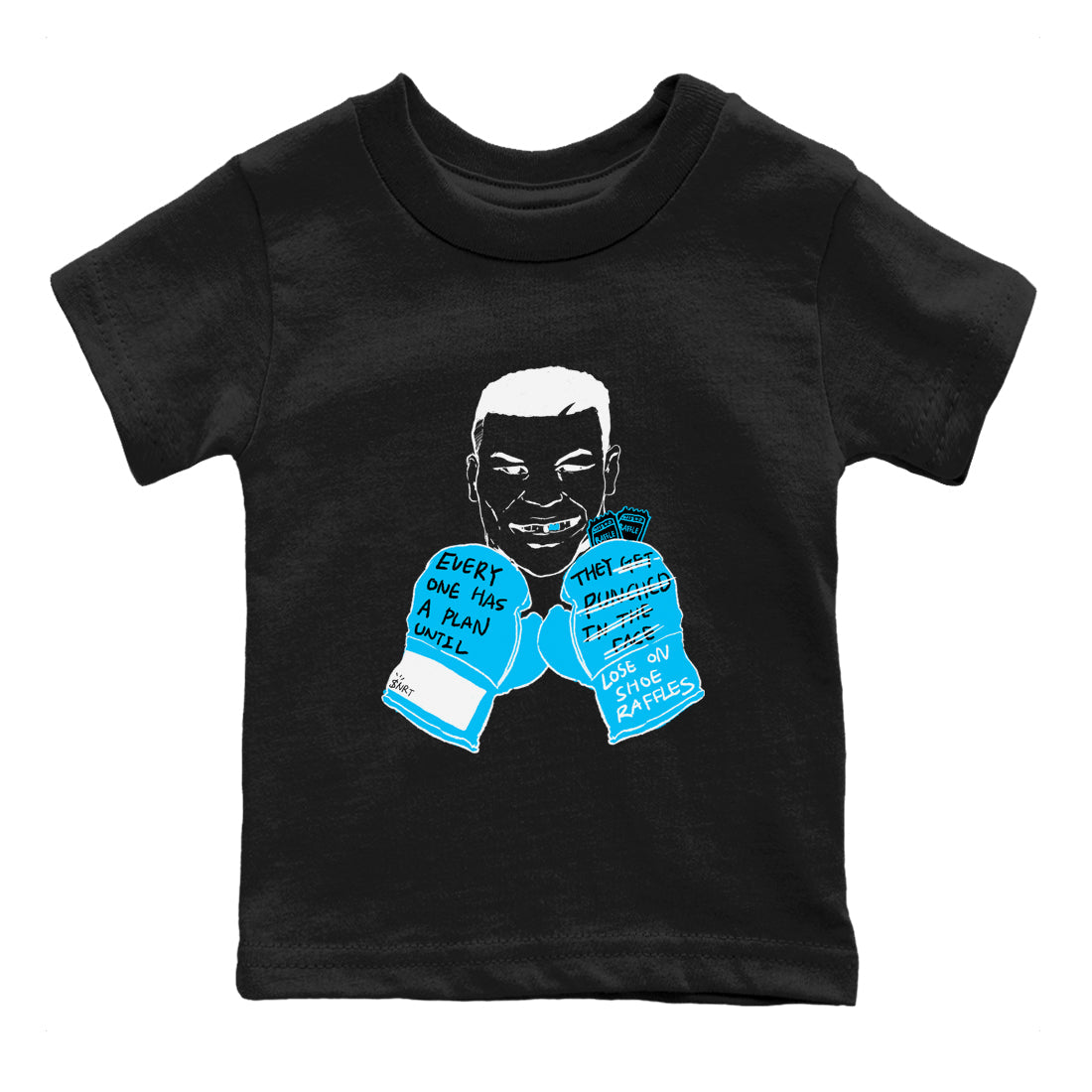 AJ9 Powder Blue shirt to match jordans Everyone Has A Plan sneaker tees Air Jordan 9 Powder Blue Drip Gear Zone baby toddler Black 2 cotton Shirt