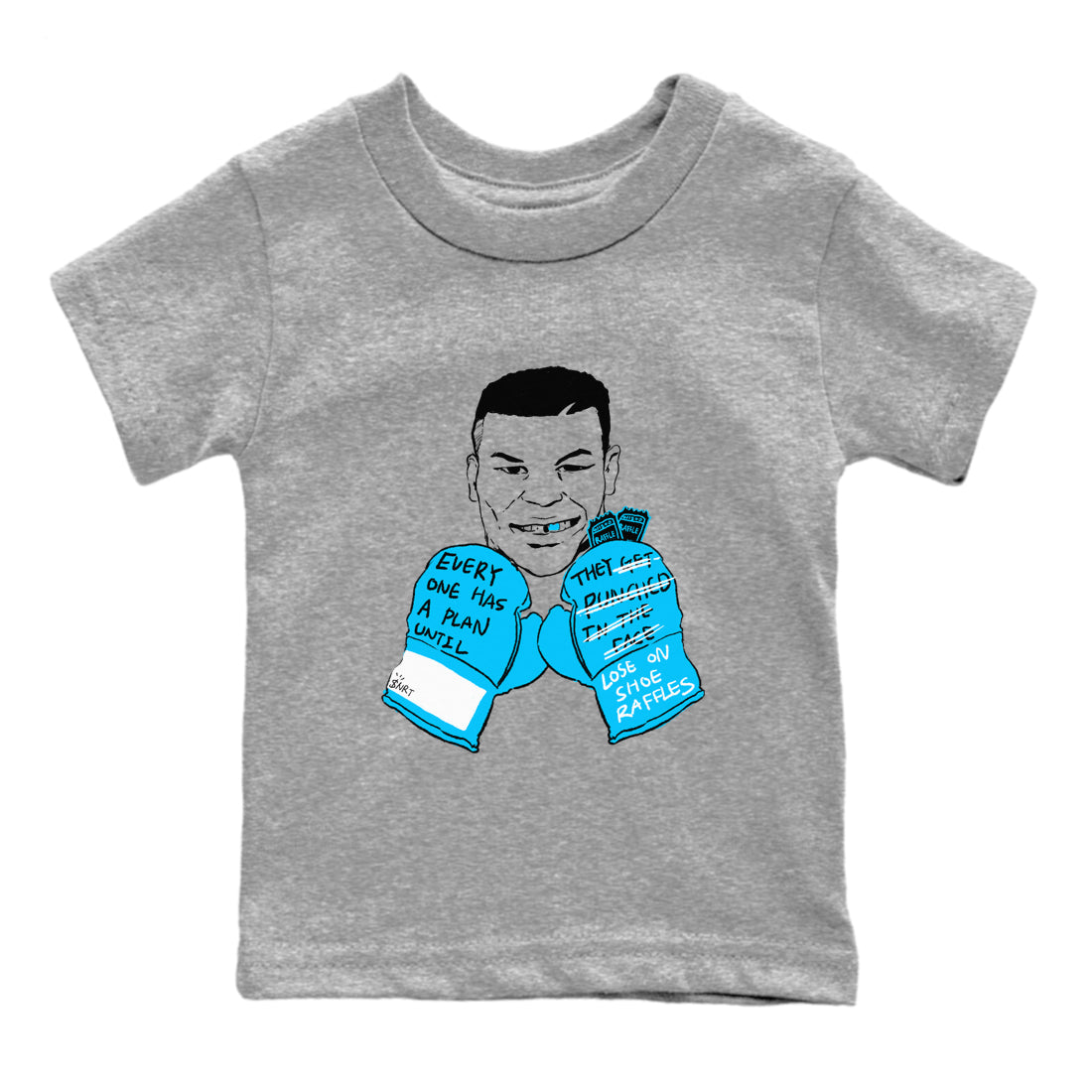AJ9 Powder Blue shirt to match jordans Everyone Has A Plan sneaker tees Air Jordan 9 Powder Blue Drip Gear Zone baby toddler Heather Grey 2 cotton Shirt