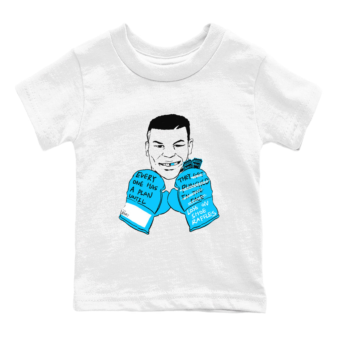 AJ9 Powder Blue shirt to match jordans Everyone Has A Plan sneaker tees Air Jordan 9 Powder Blue Drip Gear Zone baby toddler White 2 cotton Shirt