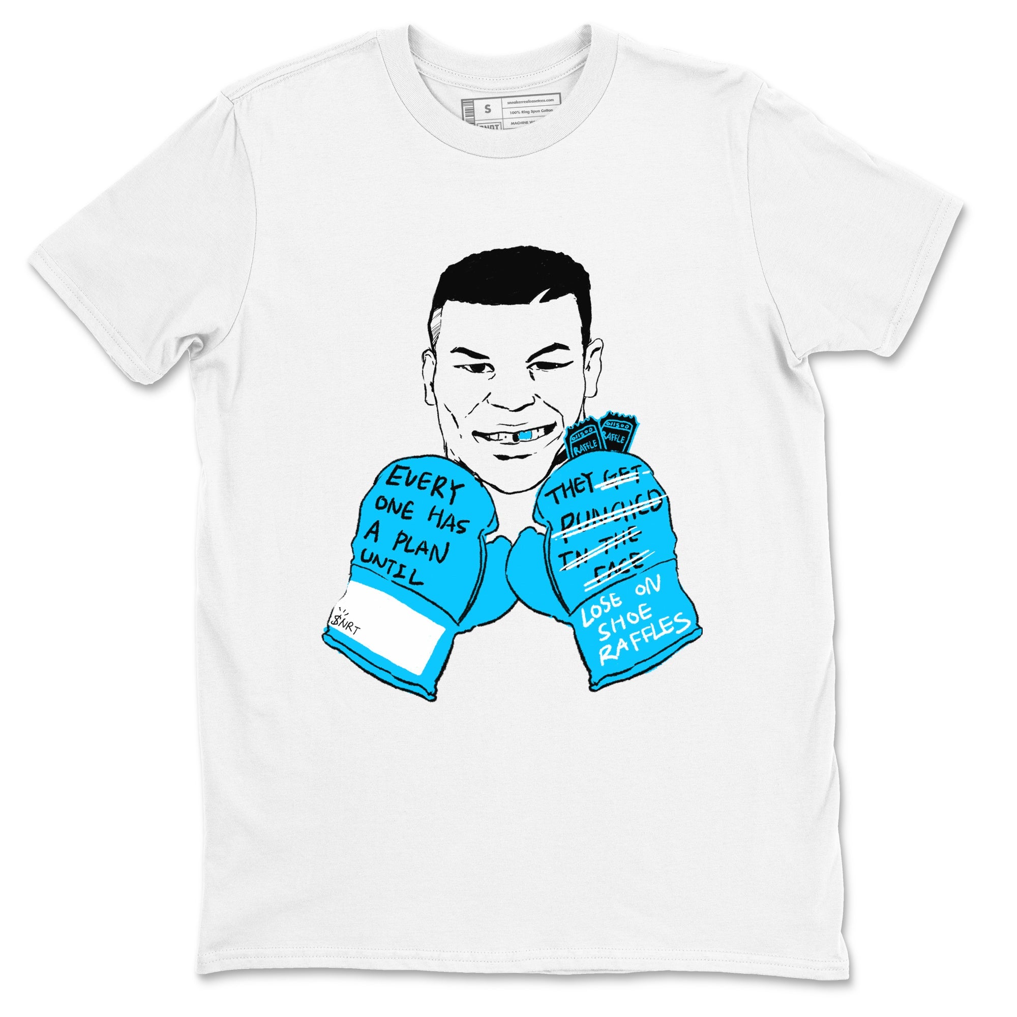 AJ9 Powder Blue shirt to match jordans Everyone Has A Plan sneaker tees Air Jordan 9 Powder Blue Drip Gear Zone unisex cotton White 2 crew neck shirt
