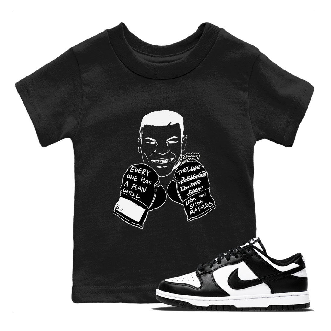 Dunk Panda shirts to match jordans Everyone Has A Plan sneaker match tees Dunk Panda Drip Gear Zone Youth Baby Black 1 crew neck shirts