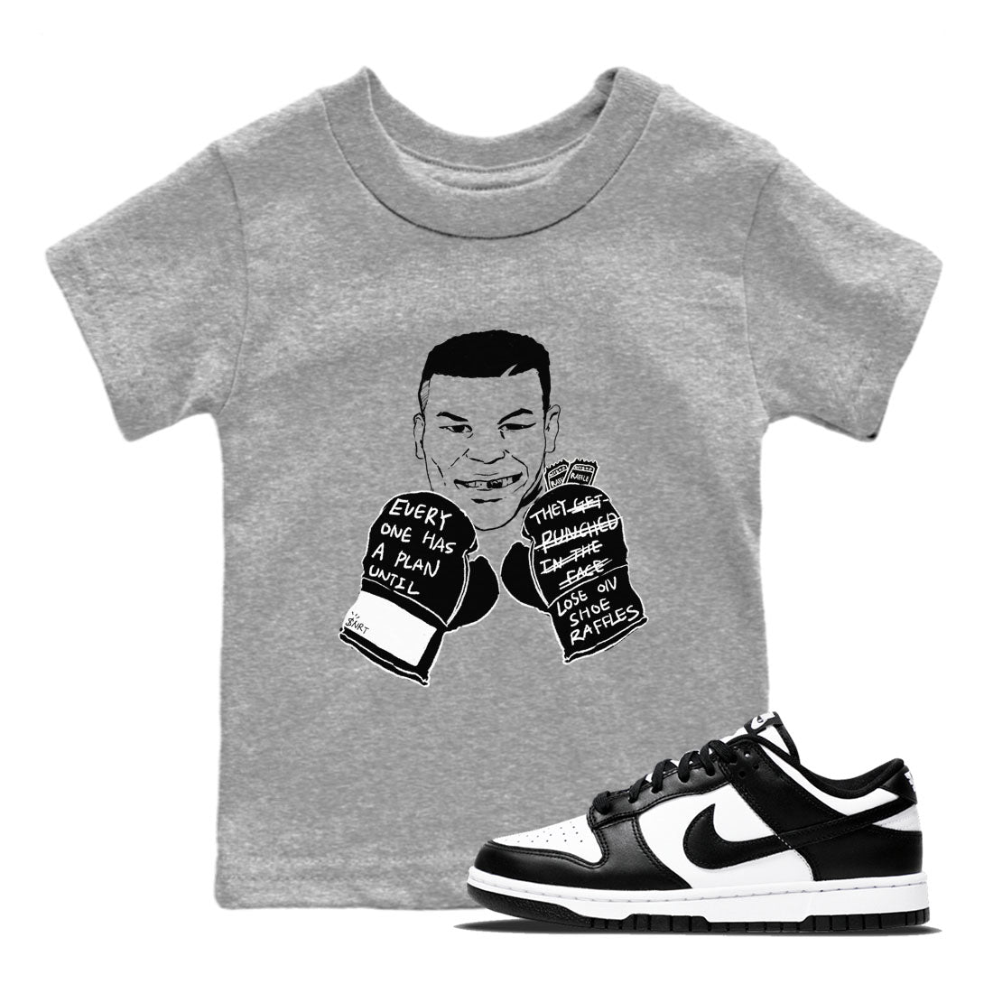Dunk Panda shirts to match jordans Everyone Has A Plan sneaker match tees Dunk Panda Drip Gear Zone Youth Baby Heather Grey 1 crew neck shirts