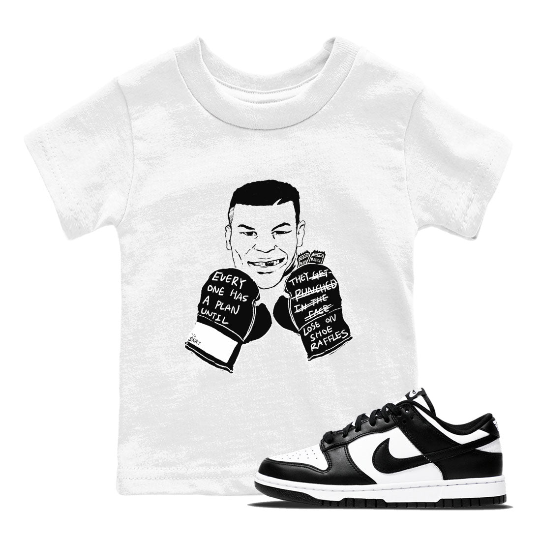Dunk Panda shirts to match jordans Everyone Has A Plan sneaker match tees Dunk Panda Drip Gear Zone Youth Baby White 1 crew neck shirts