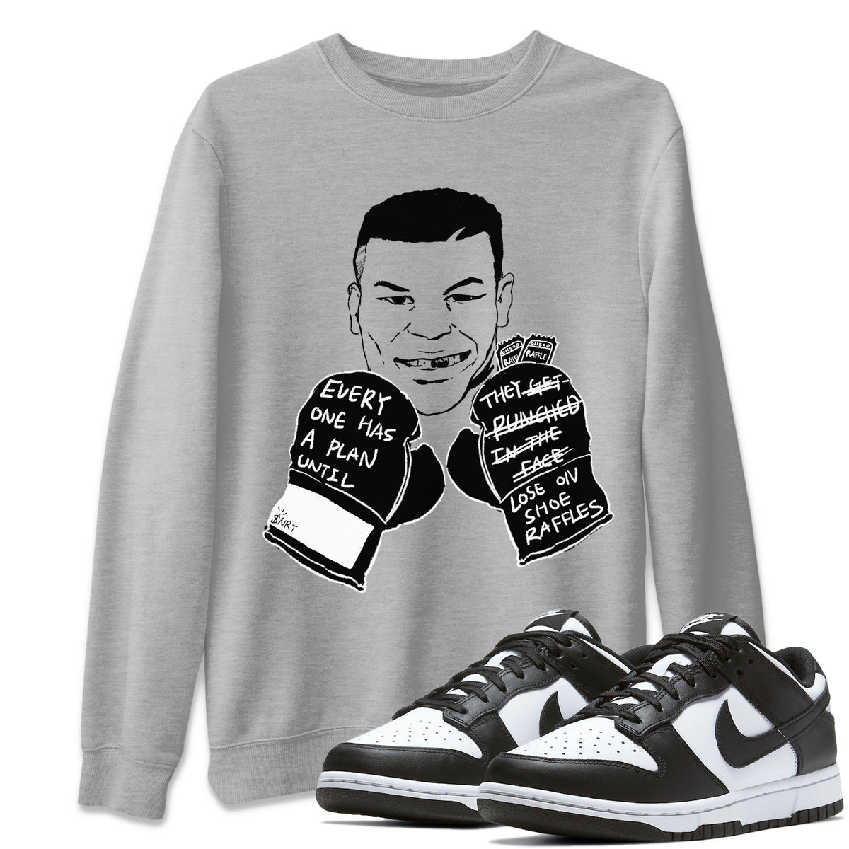 Dunk Panda shirts to match jordans Everyone Has A Plan sneaker match tees Dunk Panda Drip Gear Zone unisex cotton Heather Grey 1 crew neck shirts