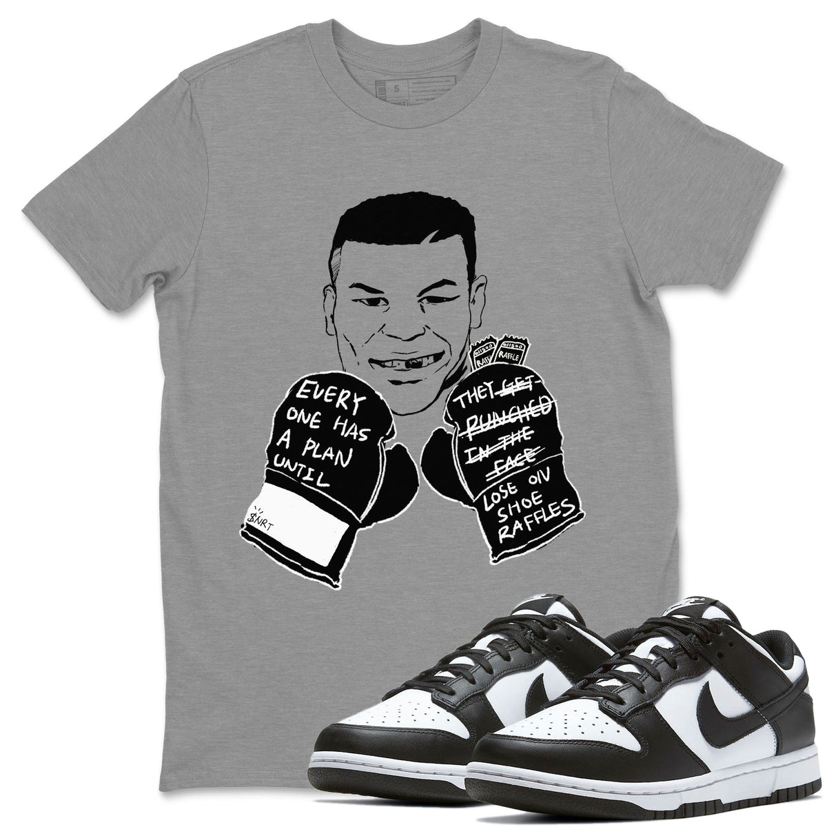 Dunk Panda shirts to match jordans Everyone Has A Plan sneaker match tees Dunk Panda Drip Gear Zone unisex cotton Heather Grey 1 crew neck shirts