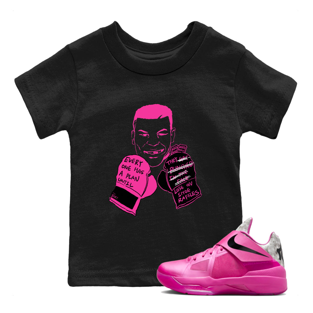 Nike KD 4 Retro Aunt Pearl shirts to match jordans Everyone Has A Plan sneaker match tees Nike KD 4 Aunt Pearl match shoes to clothes Drip Gear Zone Youth Baby Black 1 tee