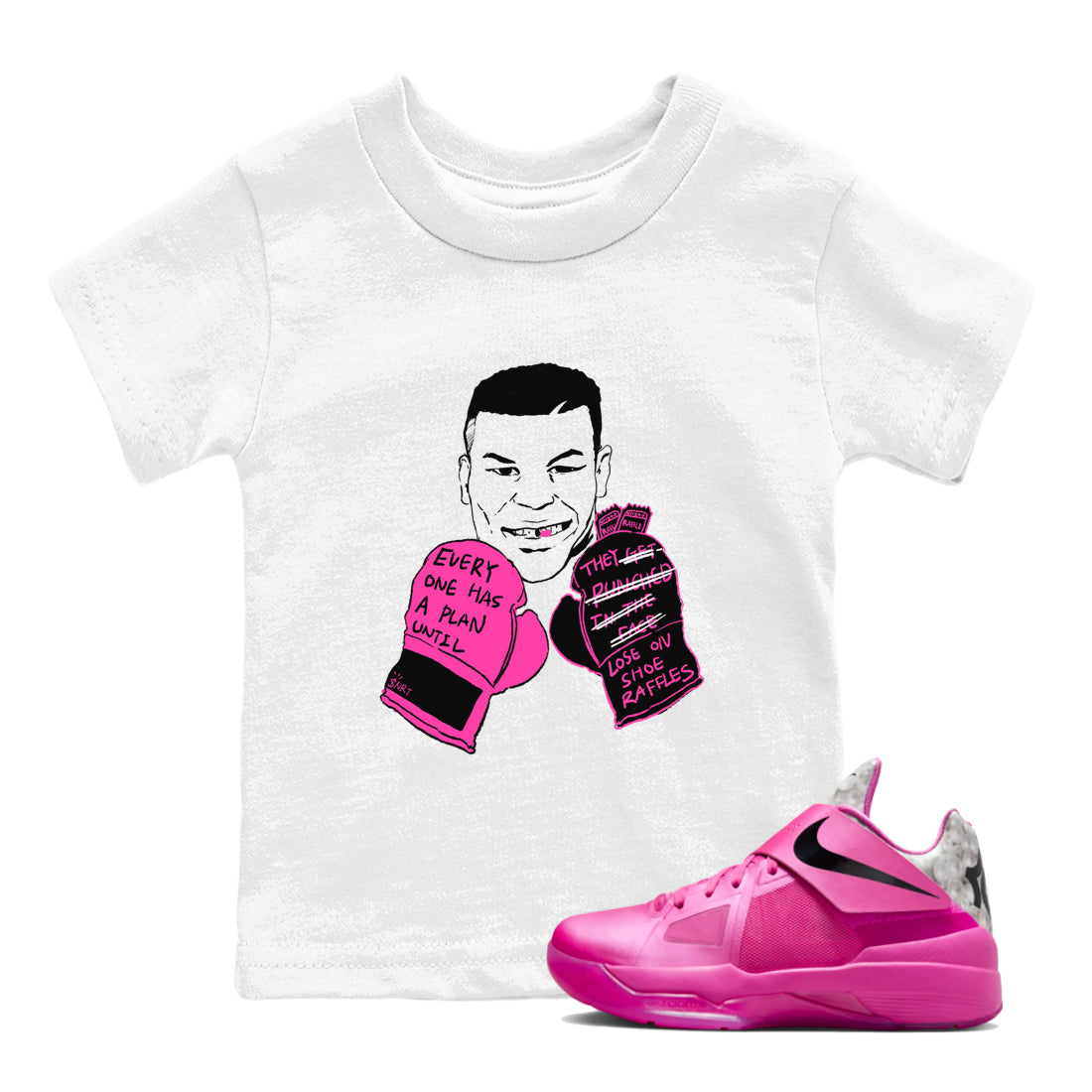 Nike KD 4 Retro Aunt Pearl shirts to match jordans Everyone Has A Plan sneaker match tees Nike KD 4 Aunt Pearl match shoes to clothes Drip Gear Zone Youth Baby White 1 tee