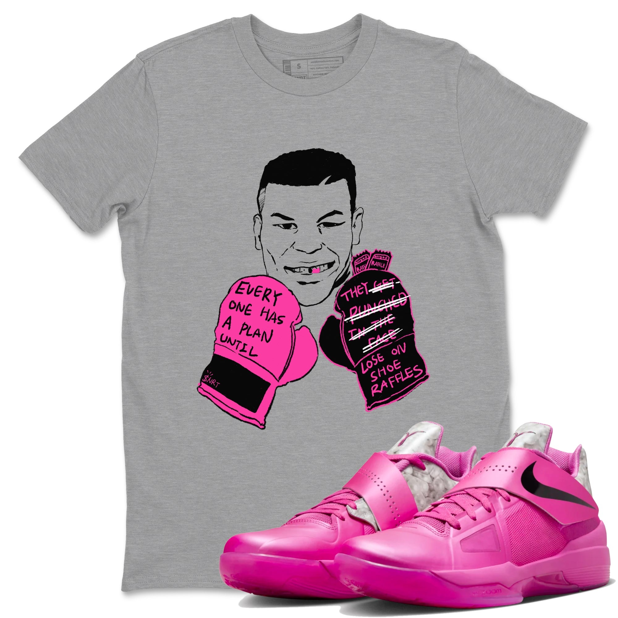 Nike KD 4 Retro Aunt Pearl shirts to match jordans Everyone Has A Plan sneaker match tees Nike KD 4 Aunt Pearl match shoes to clothes Drip Gear Zone unisex cotton Heather Grey 1 shirts