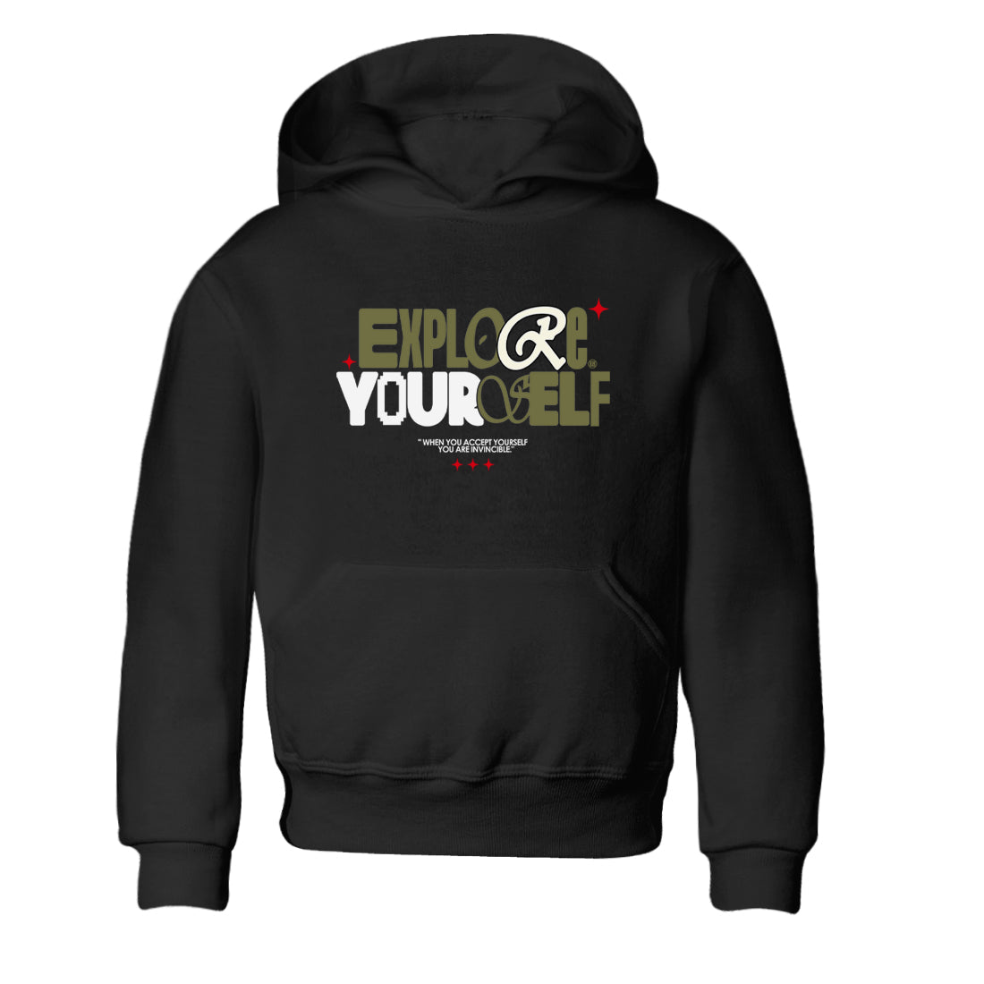 AJ1 Travis Scott Black Olive shirts to match jordans Explore Yourself sneaker match tees Air Jordan 1 Travis Scott Black Olive Drip Gear Zone streetwear brand Baby and Youth Black 2 cotton tee