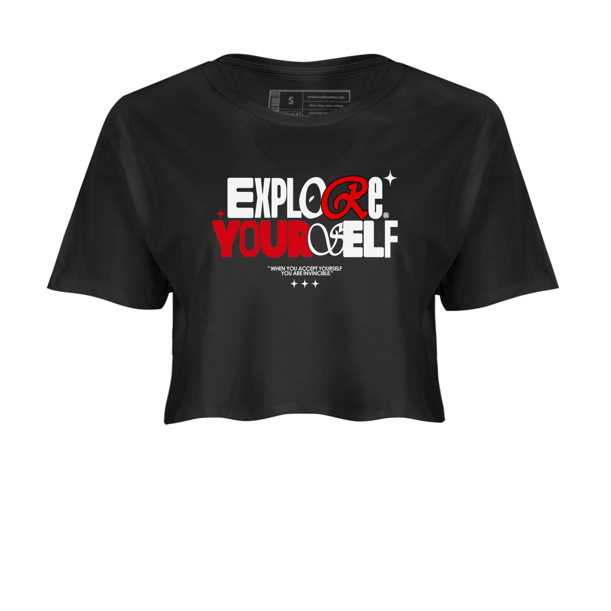 Air Jordan 12 Retro Taxi Flip shirts to match jordans Explore Yourself sneaker match tees 12s Red Taxi Drip Gear Zone Black 2 crop length shirt