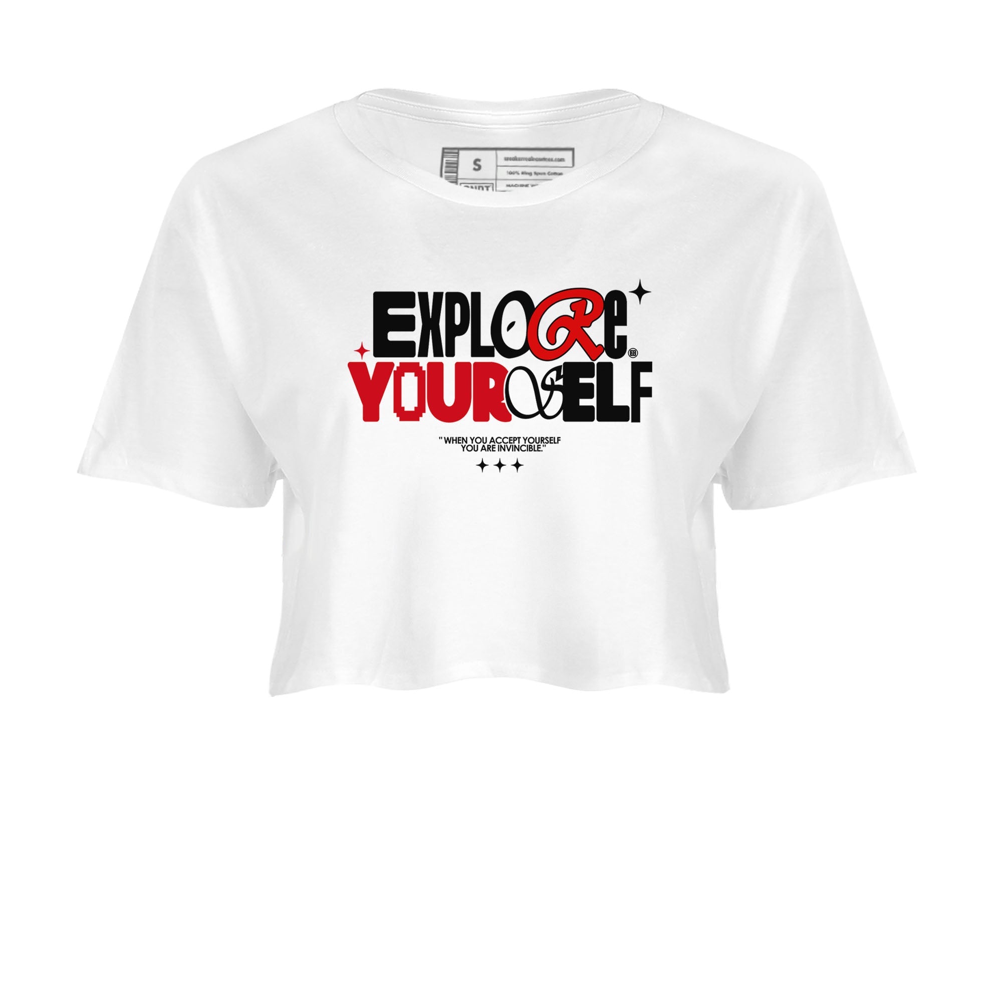 Air Jordan 12 Retro Taxi Flip shirts to match jordans Explore Yourself sneaker match tees 12s Red Taxi Drip Gear Zone White 2 crop length shirt