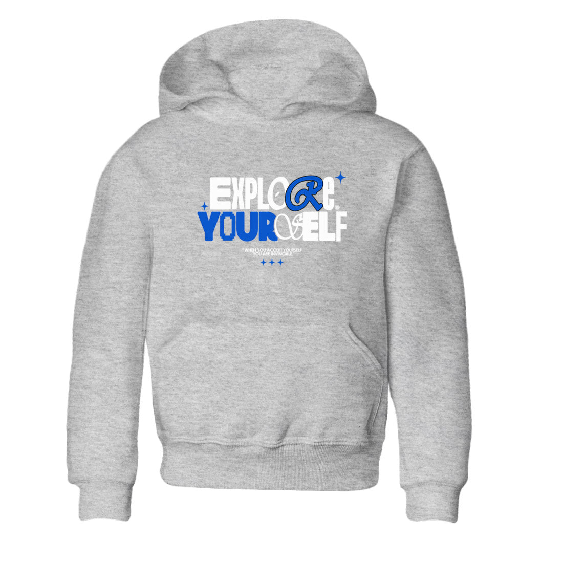 Yeezy Slide Azure shirts to match jordans Explore Yourself sneaker match tees Yeezy Slide Azure Drip Gear Zone streetwear brand Baby and Youth Heather Grey 2 cotton tee