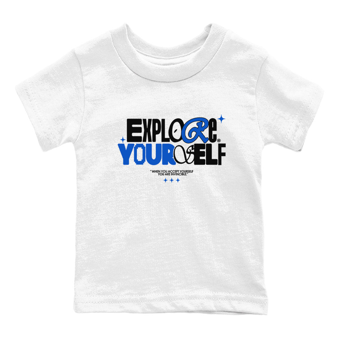 Yeezy Slide Azure shirts to match jordans Explore Yourself sneaker match tees Yeezy Slide Azure Drip Gear Zone streetwear brand Baby and Youth White 2 cotton tee