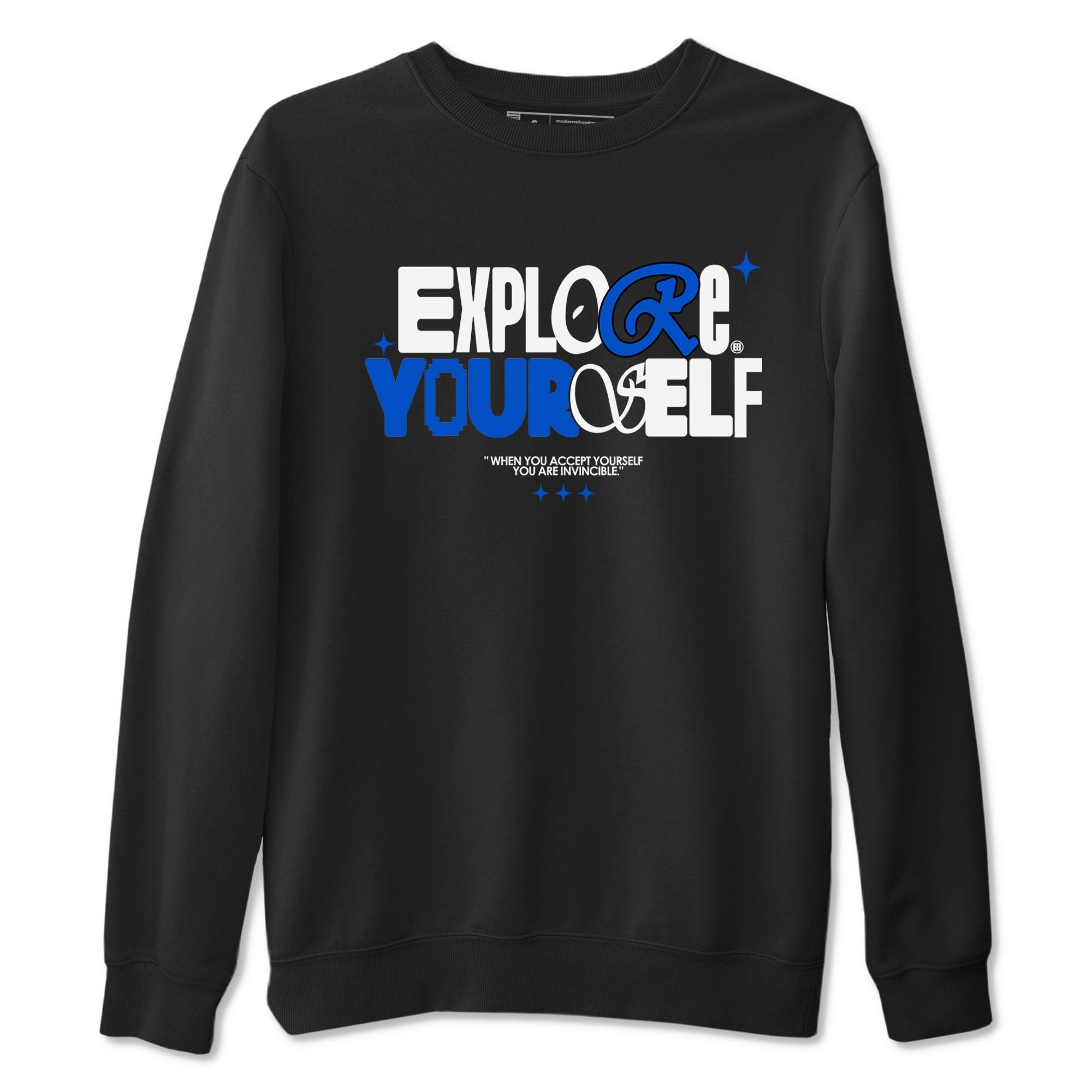Yeezy Slide Azure shirts to match jordans Explore Yourself sneaker match tees Yeezy Slide Azure Drip Gear Zone streetwear brand Black 2 unisex cotton tee